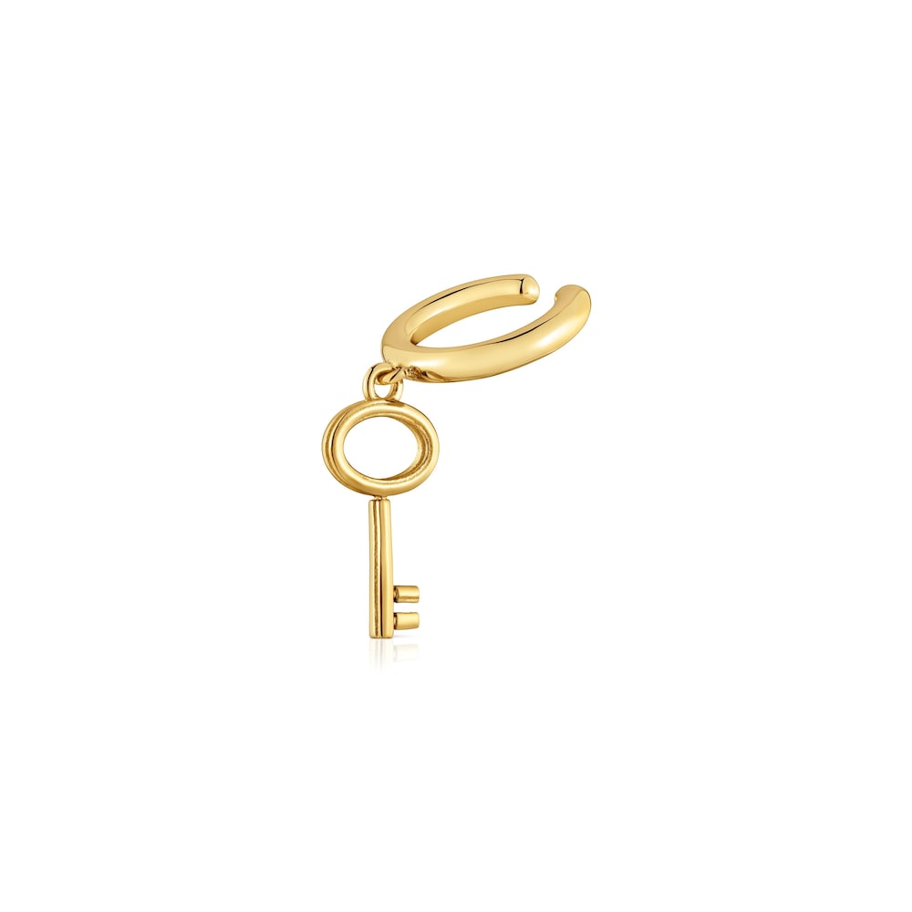 Earcuff llave de acero dorado TOUS Charming