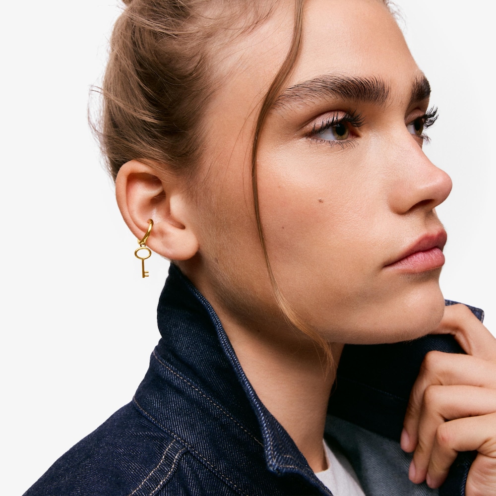 Earcuff llave de acero dorado TOUS Charming