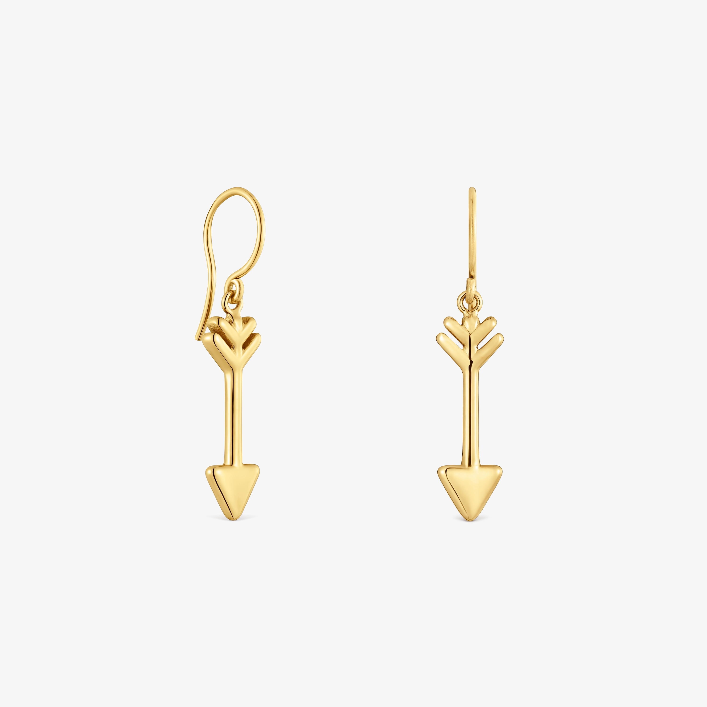Gold-colored steel Arrow earrings TOUS Charming