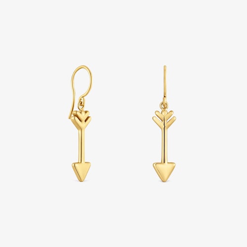 Pendientes flecha de acero dorado TOUS Charming