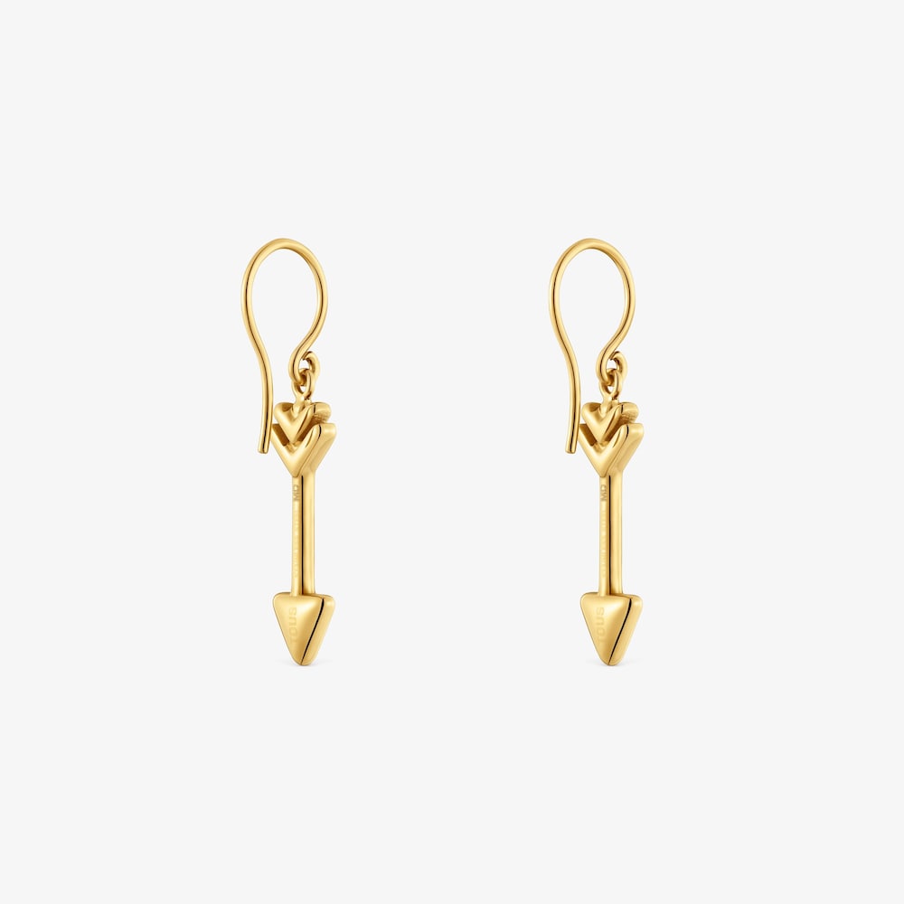 Pendientes flecha de acero dorado TOUS Charming