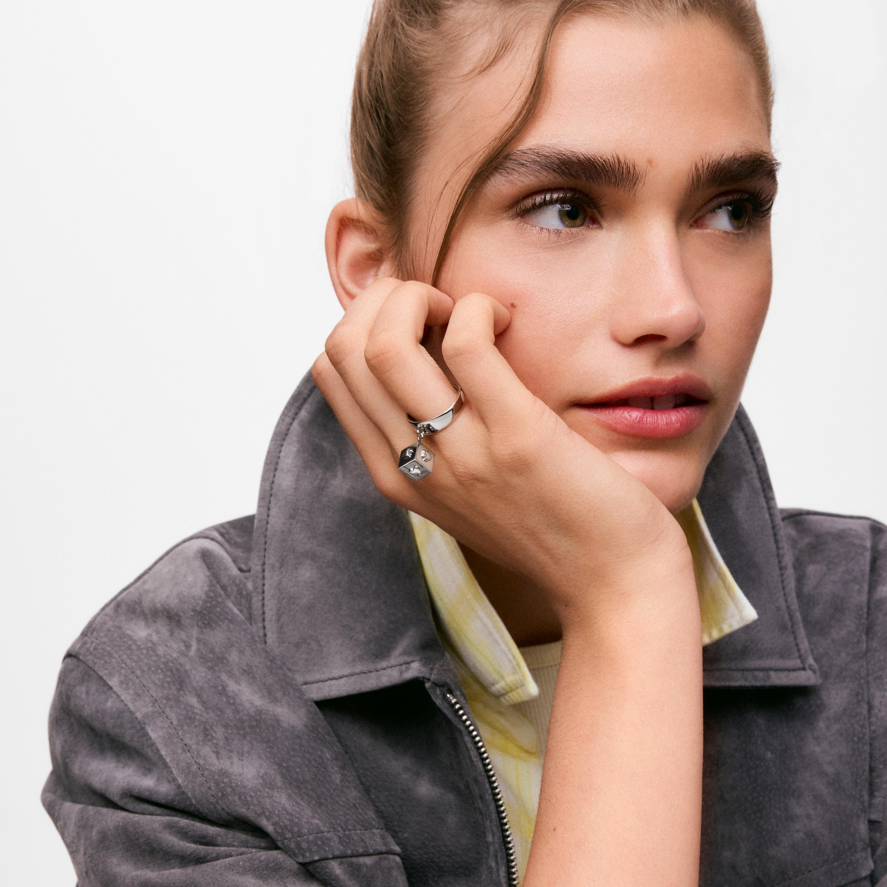 Steel Dice ring TOUS Charming