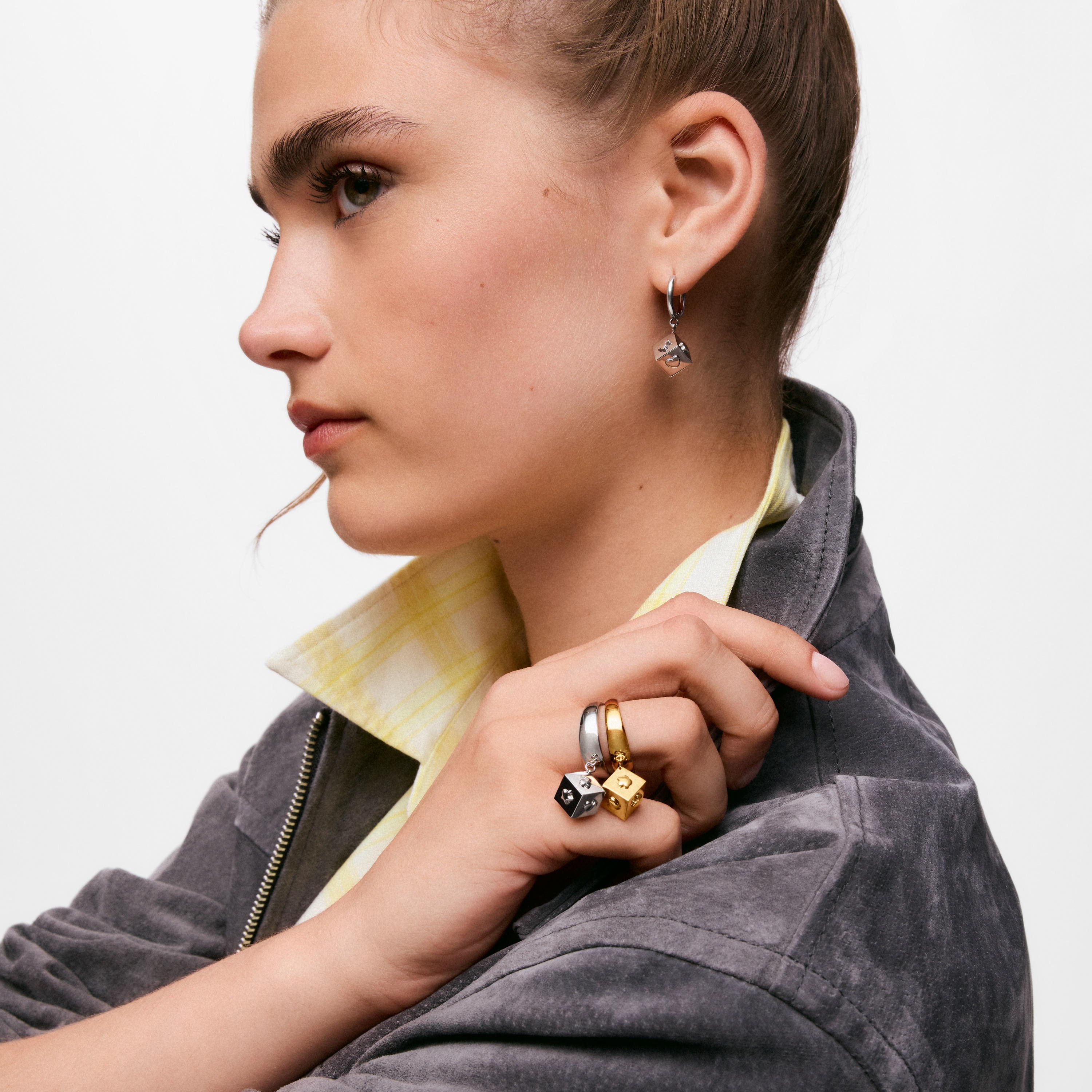 Steel Dice ring TOUS Charming