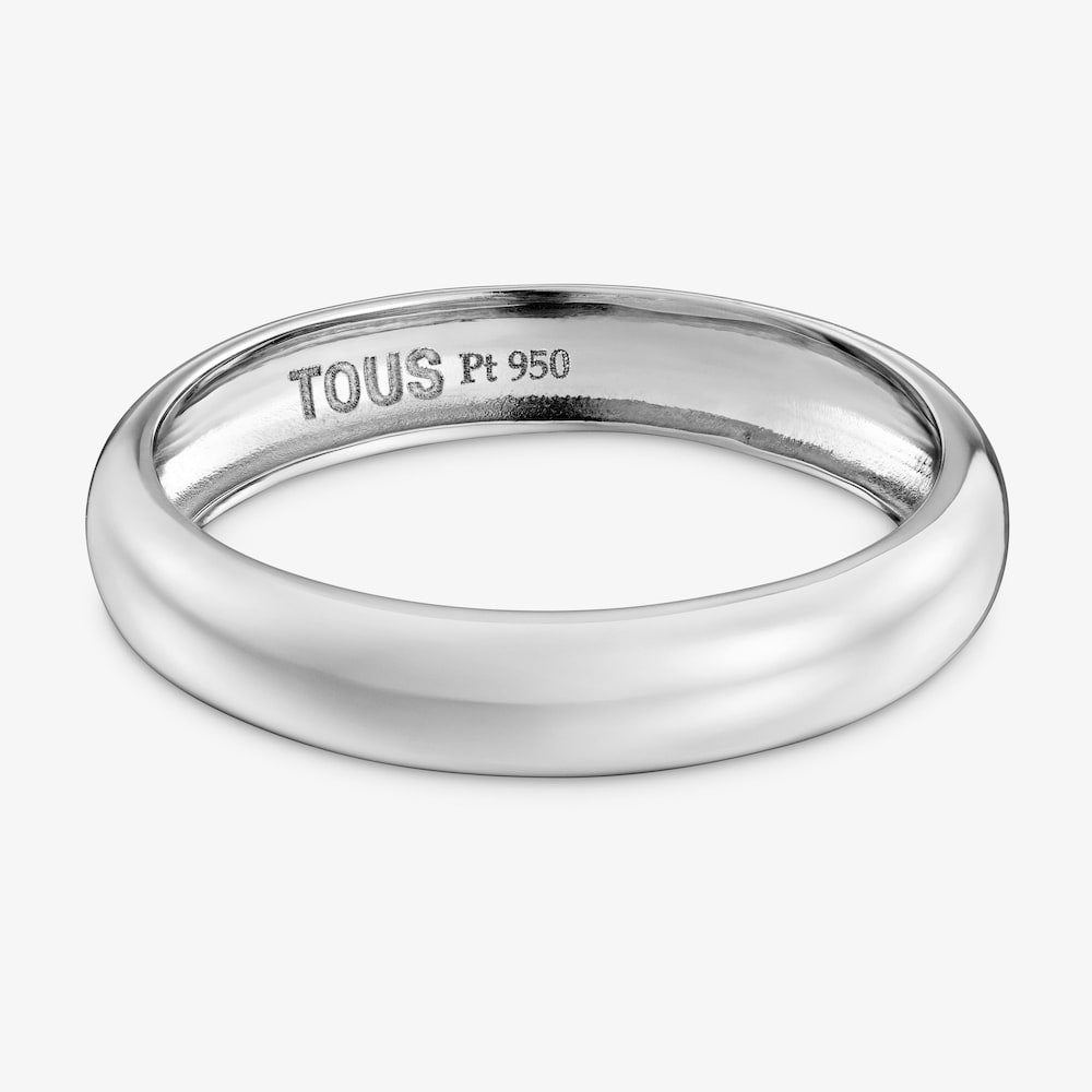 Fede nuziale leggera in platino 3,8 mm TOUS Alianzas