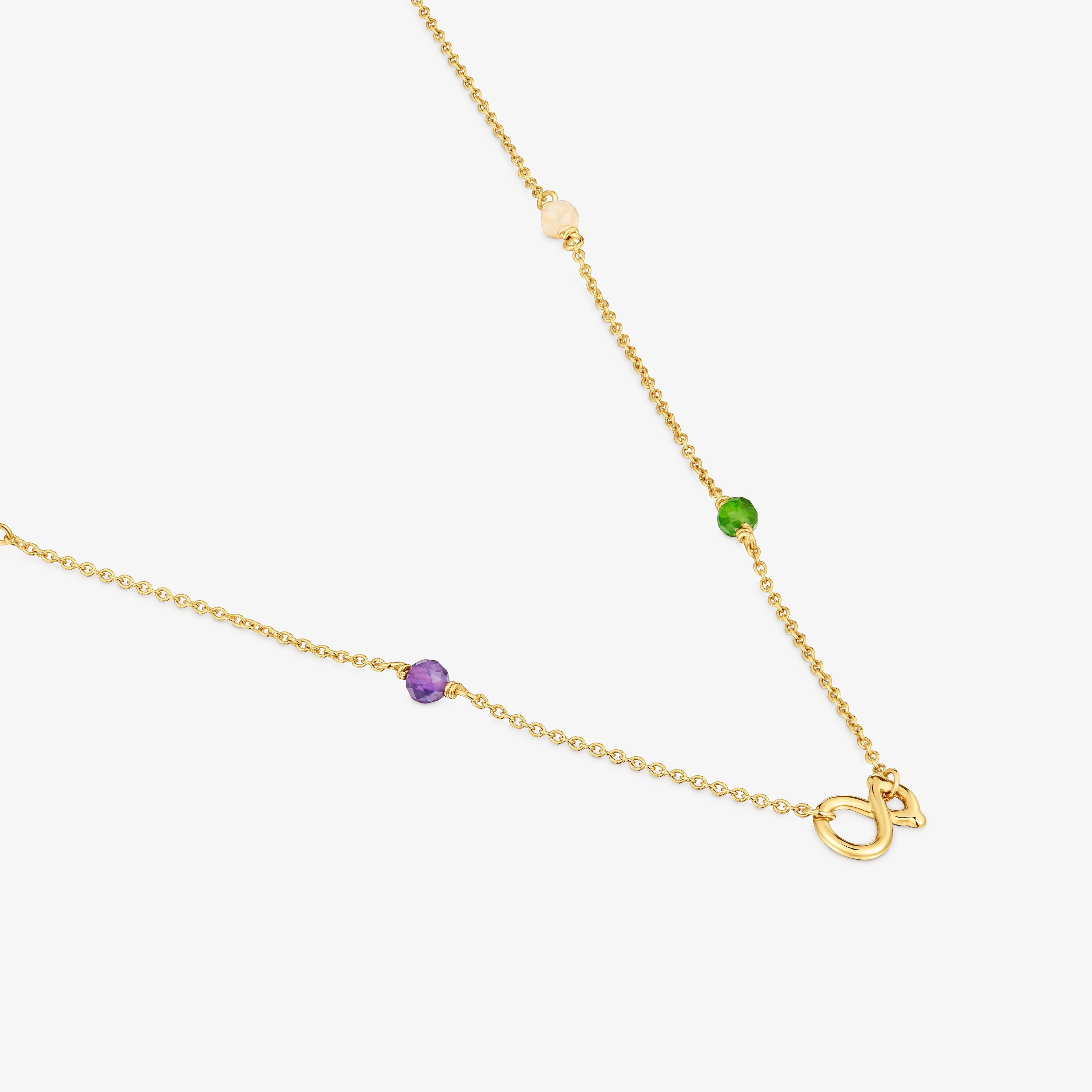 9kt gold Necklace with gemstones and  mm bear motif TOUS Infinity