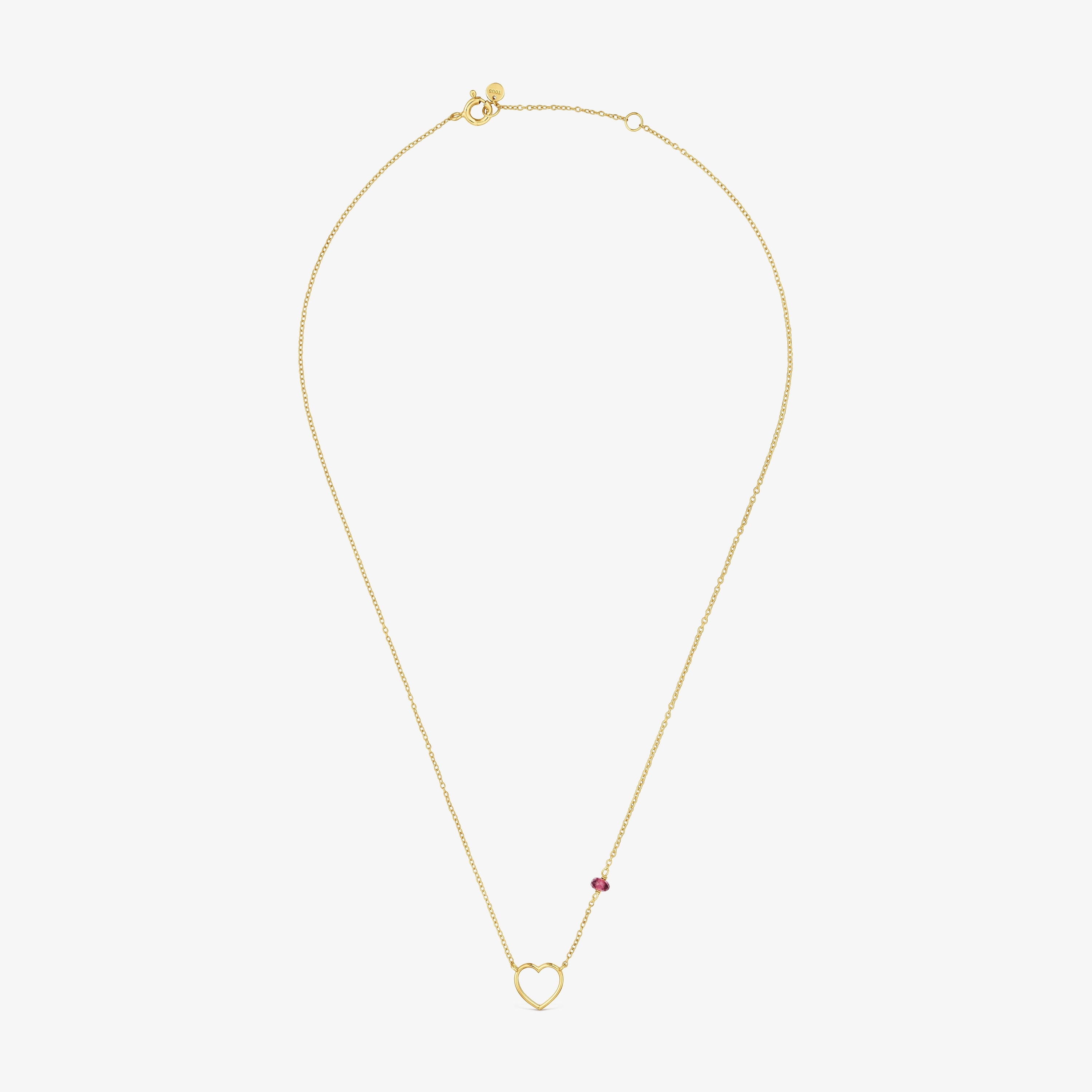 9kt gold and rhodolite Heart necklace TOUS Silueta