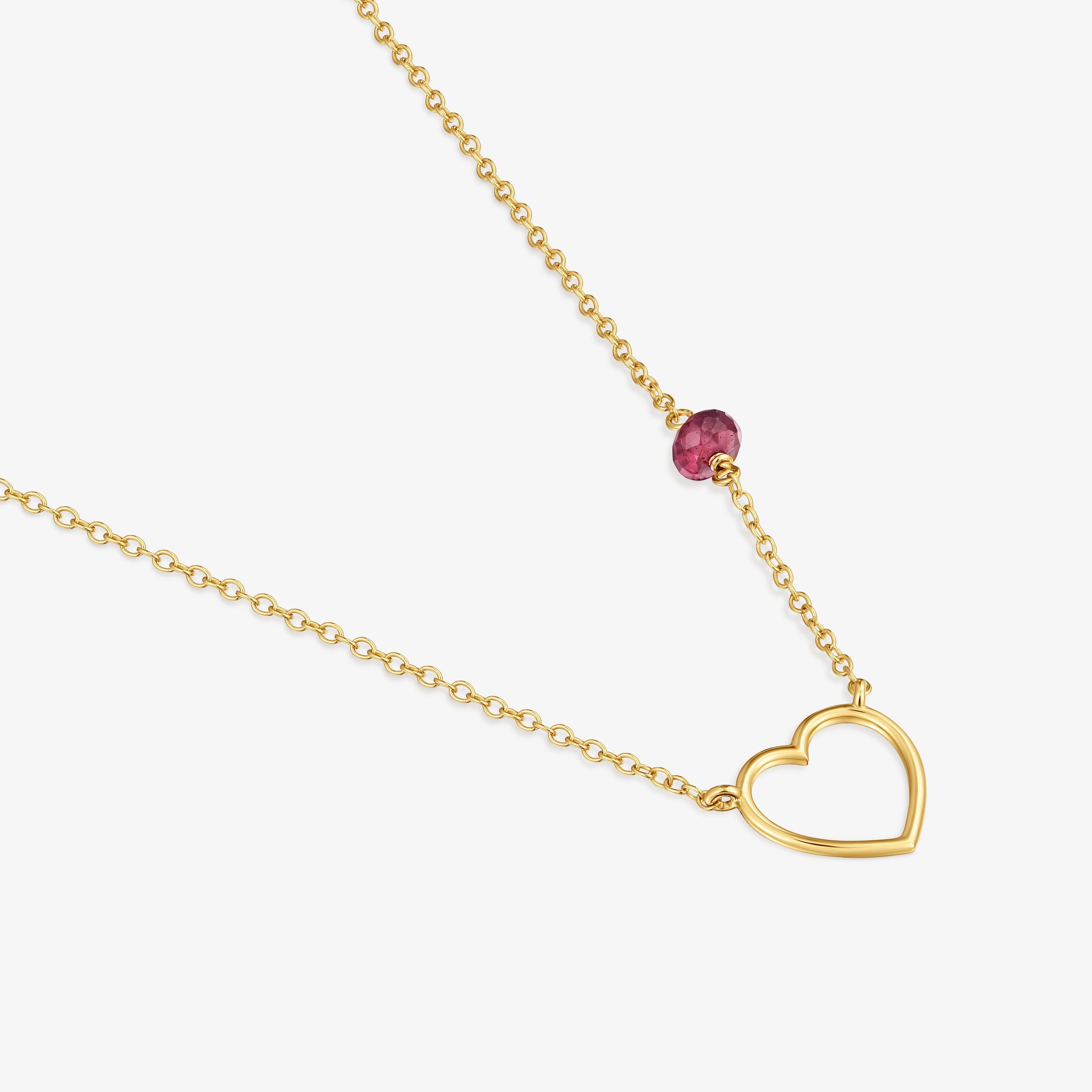 9kt gold and rhodolite Heart necklace TOUS Silueta