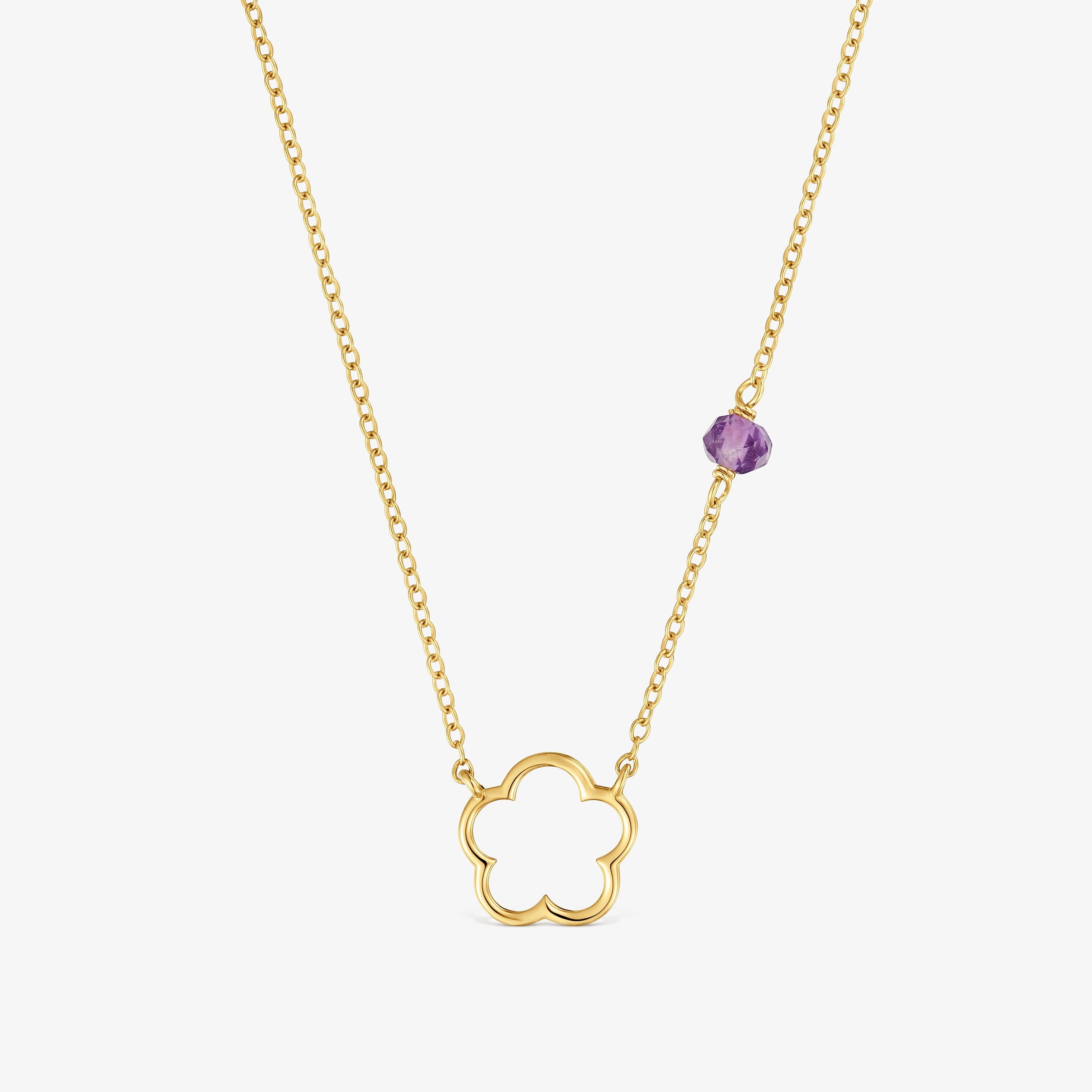 9kt gold and amethyst Flower necklace TOUS Silueta