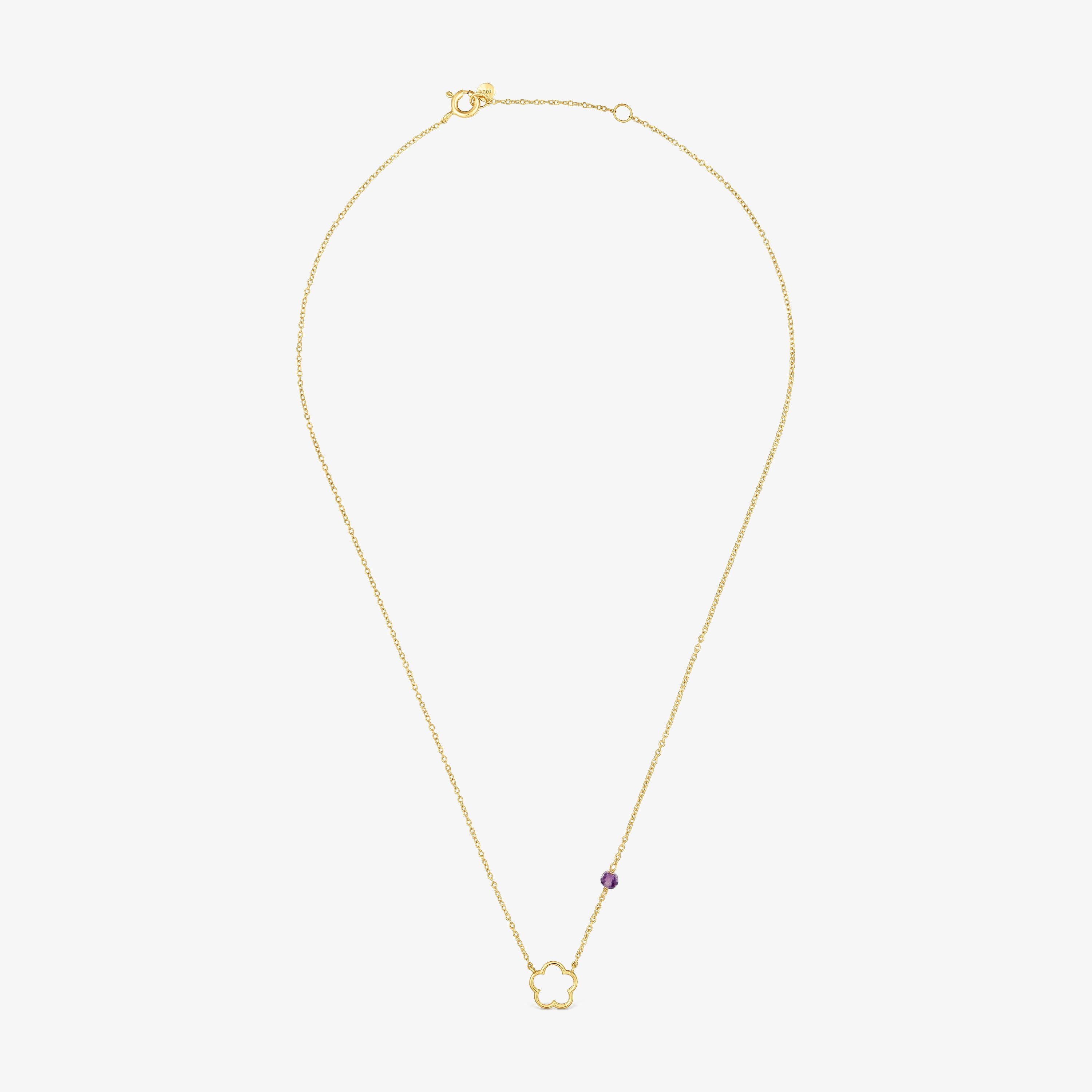 9kt gold and amethyst Flower necklace TOUS Silueta
