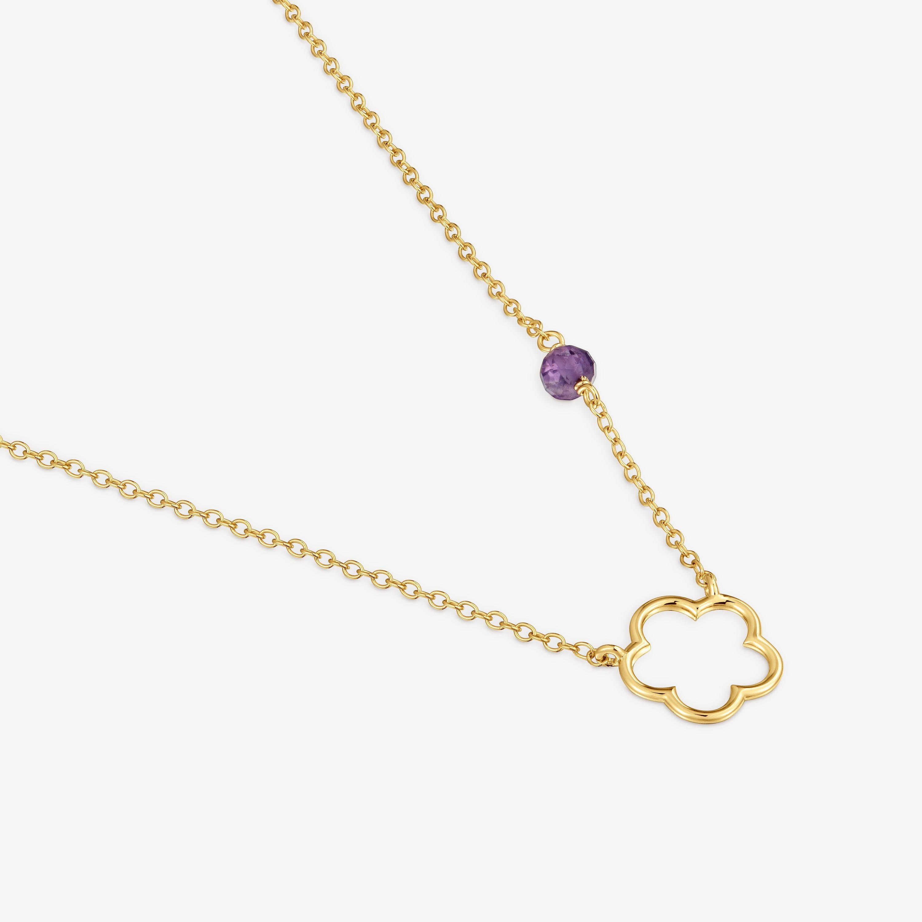 9kt gold and amethyst Flower necklace TOUS Silueta