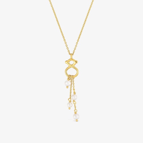 Collar de oro 9 kt, perlas cultivadas y motivo oso 10 mm TOUS Infinity
