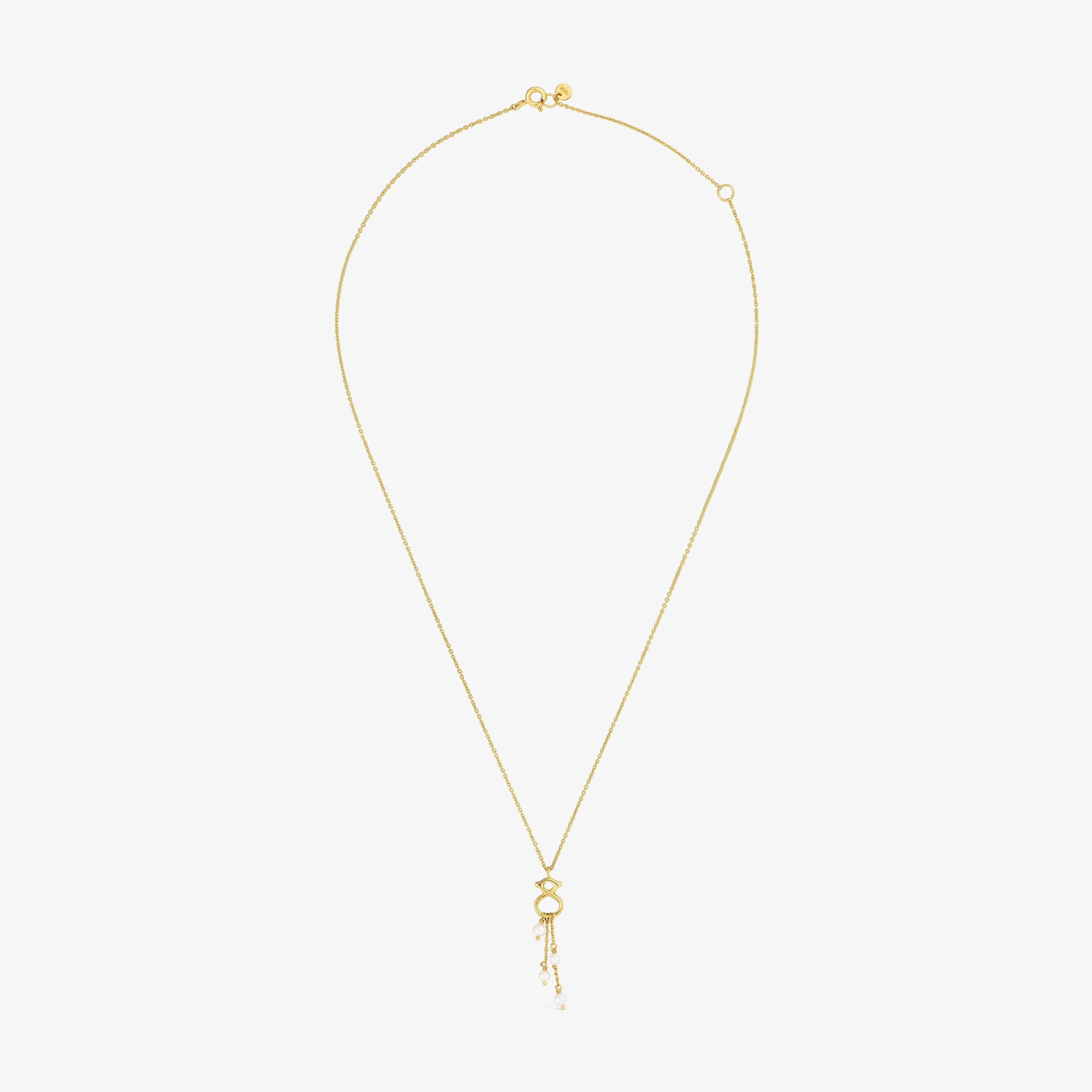 9kt gold Necklace with cultured pearls and  mm bear motif TOUS Infinity