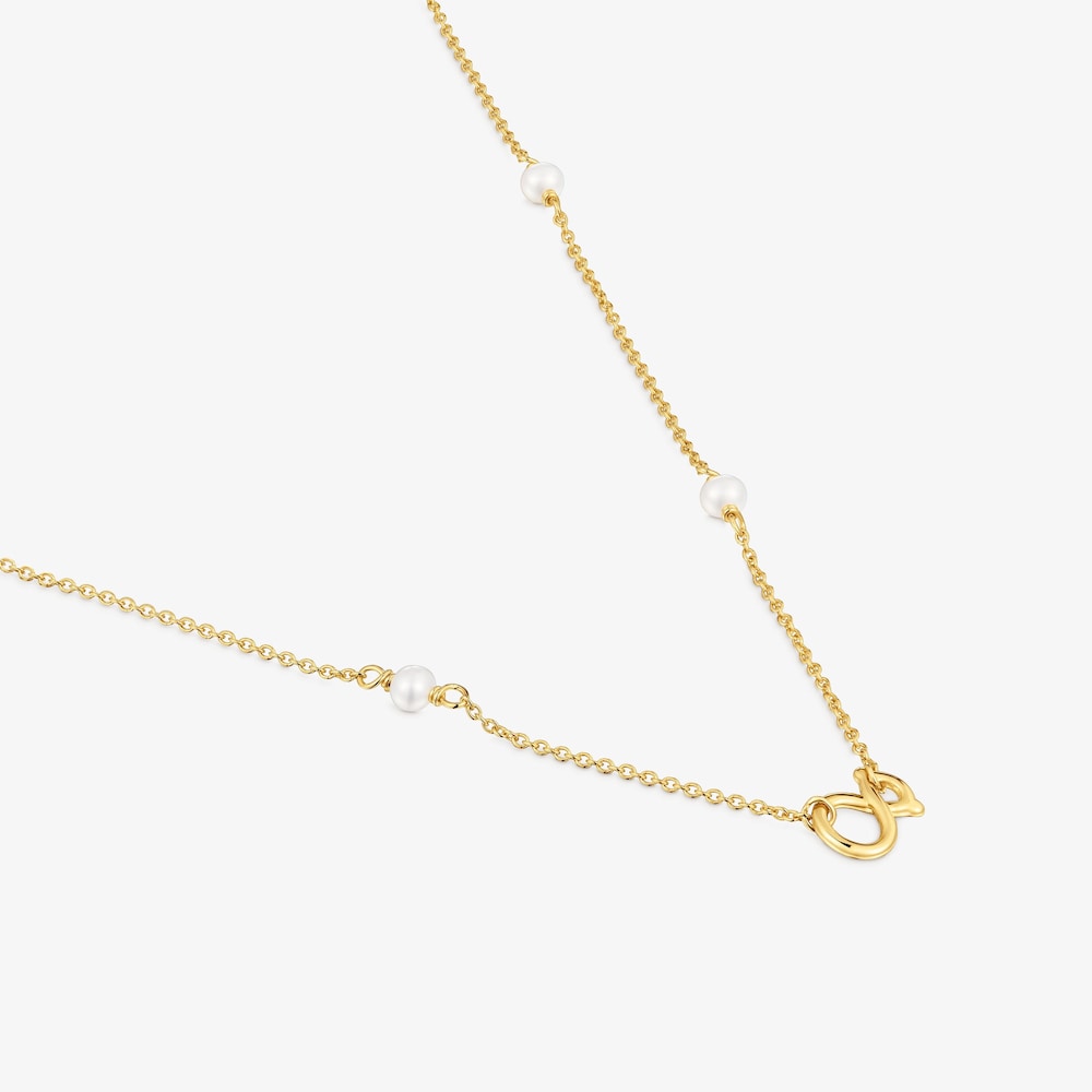 9kt gold Necklace with cultured pearls and 8&nbsp;mm bear motif TOUS Infinity