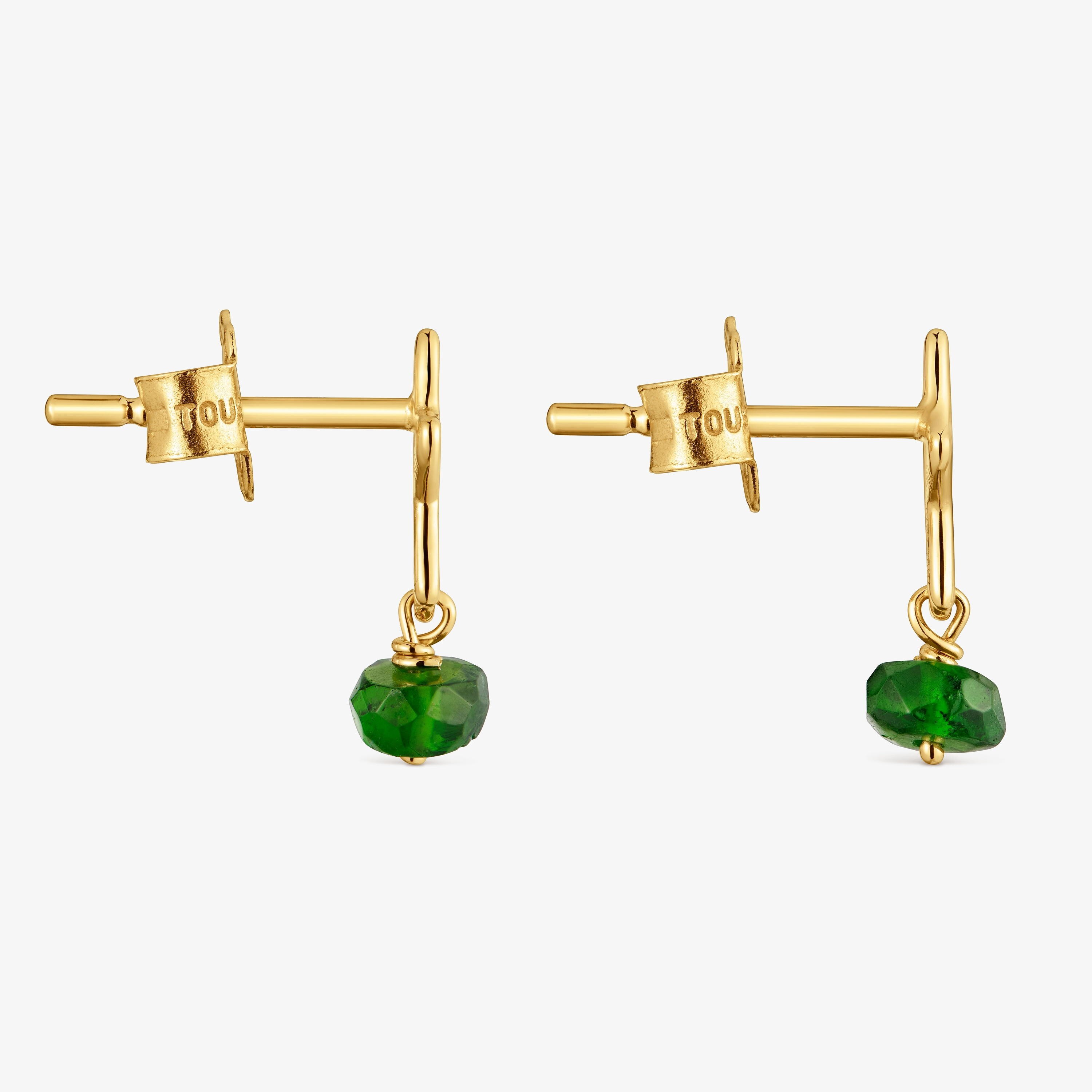 9kt gold and chrome diopside Star earrings TOUS Silueta