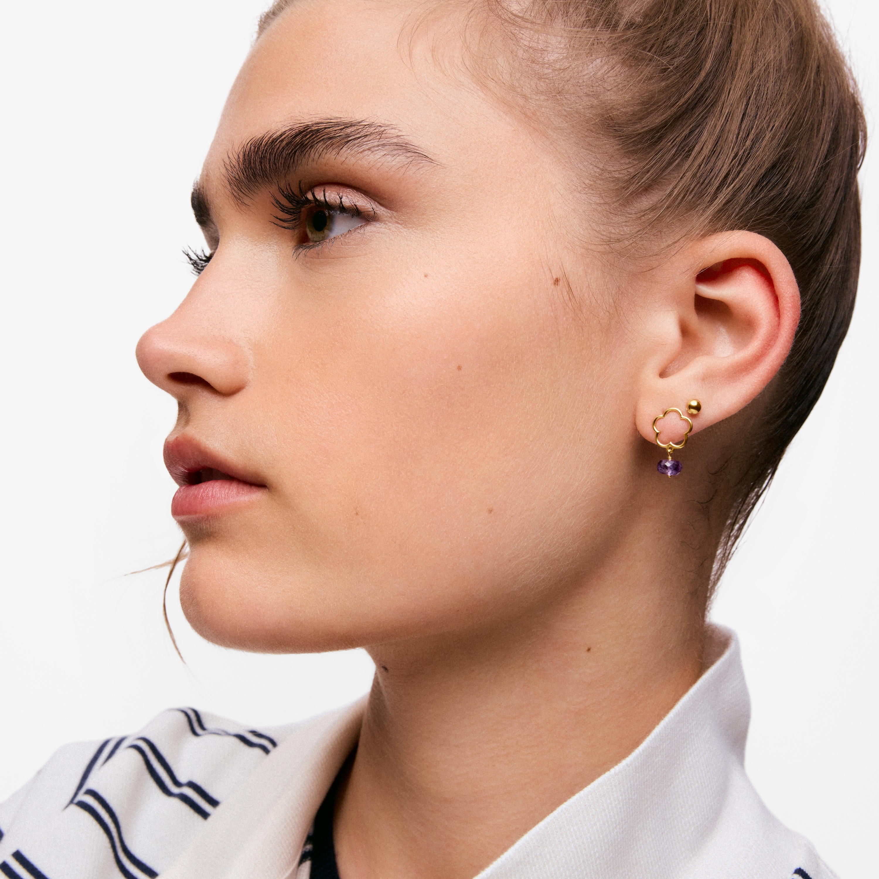 9kt gold and amethyst Flower earrings TOUS Silueta