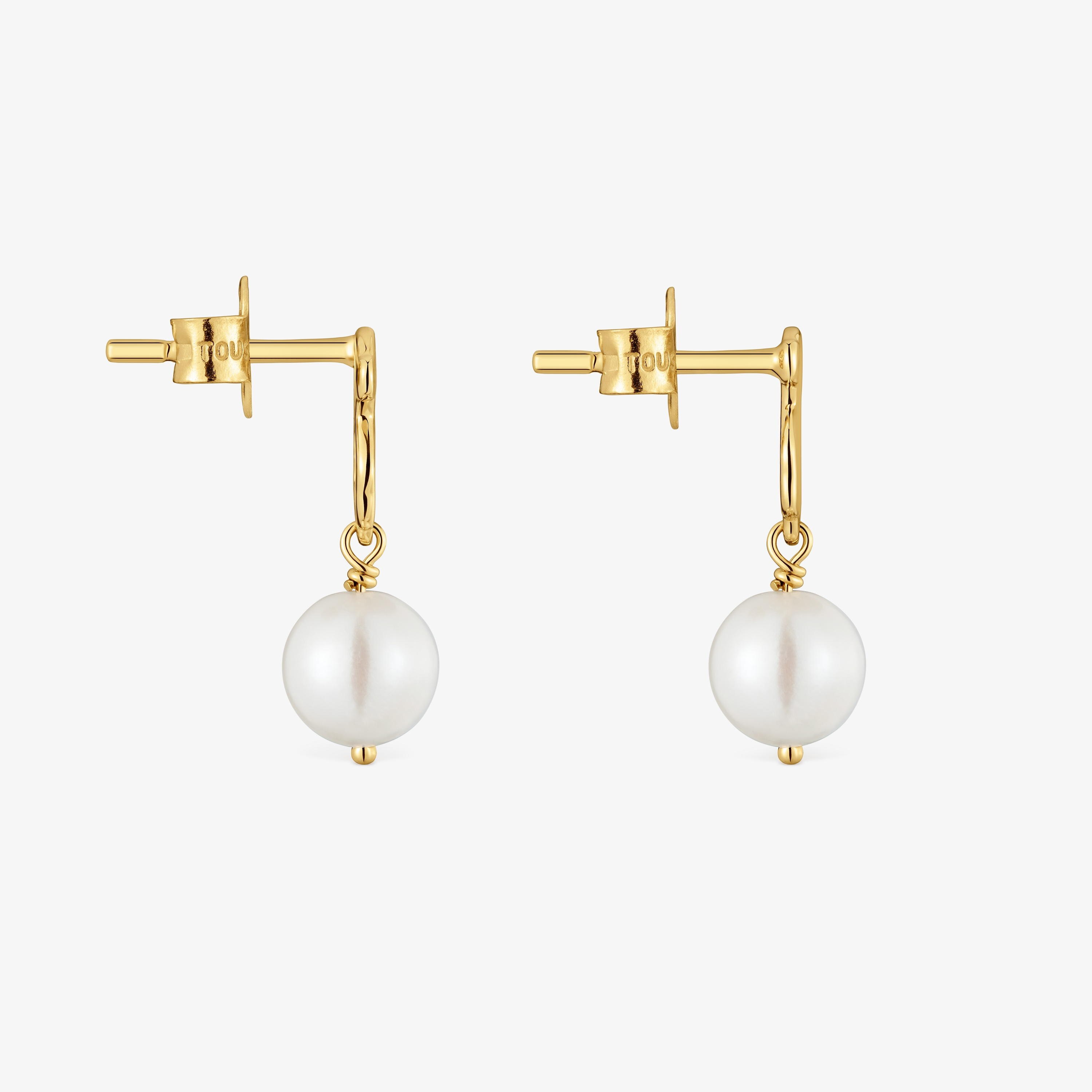 9kt gold Bear earrings with cultured pearls TOUS Silueta