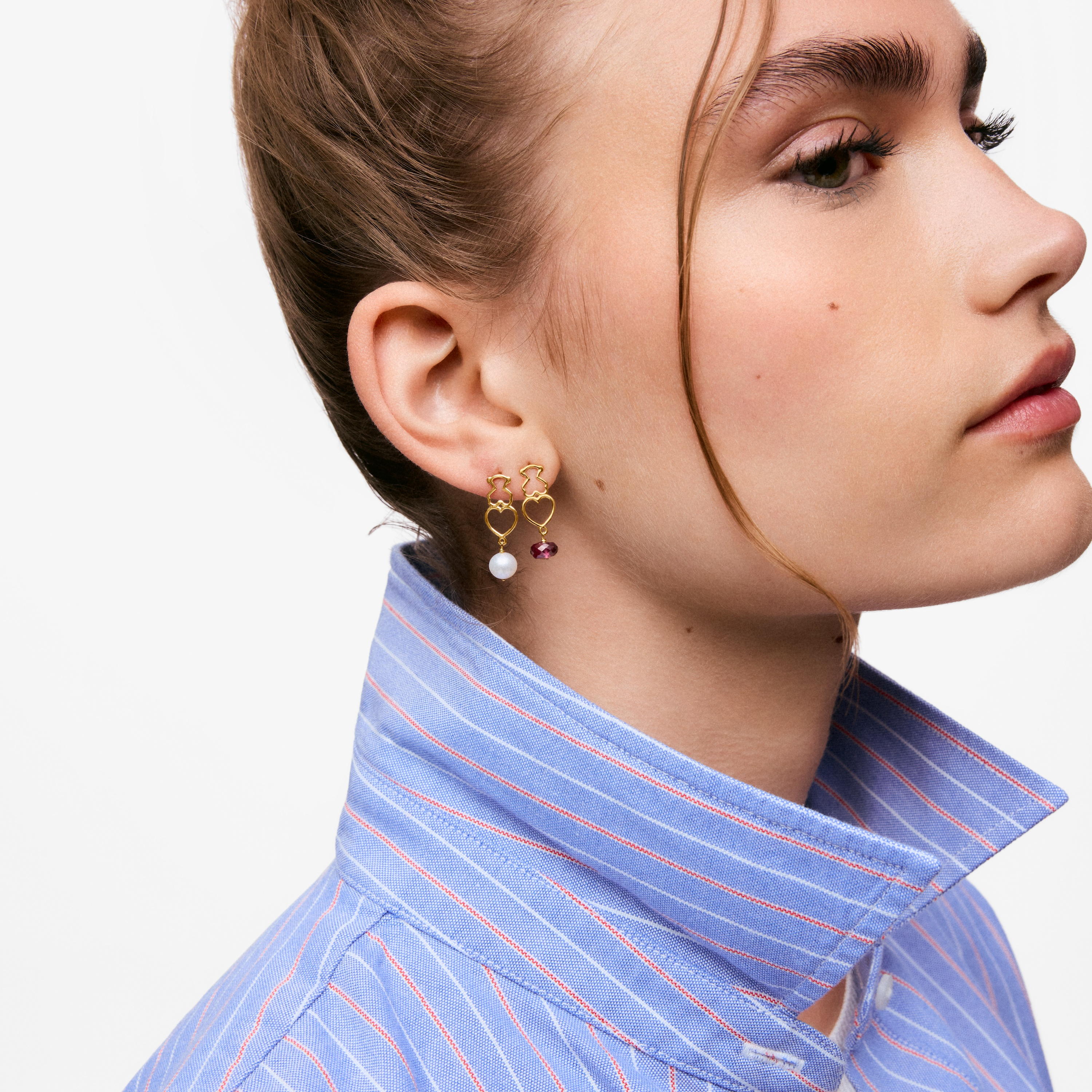9kt gold Short earrings with gemstones TOUS Silueta