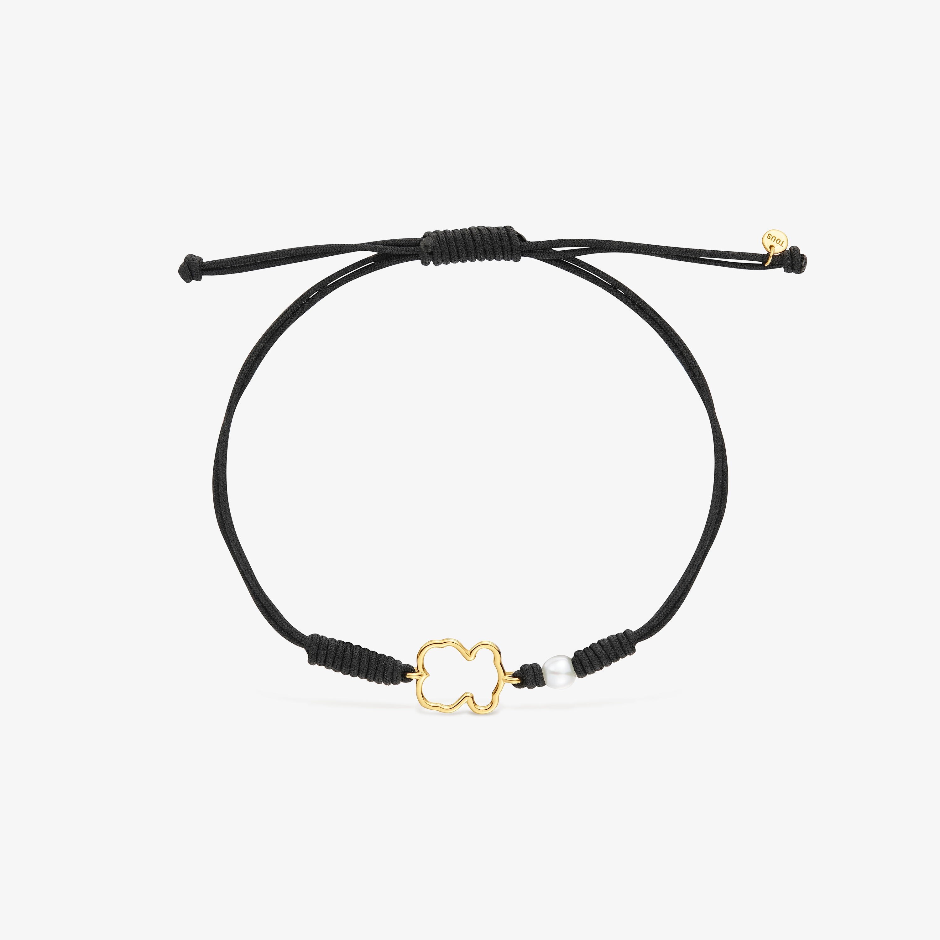 9kt gold, pearl and nylon Bear bracelet TOUS Silueta