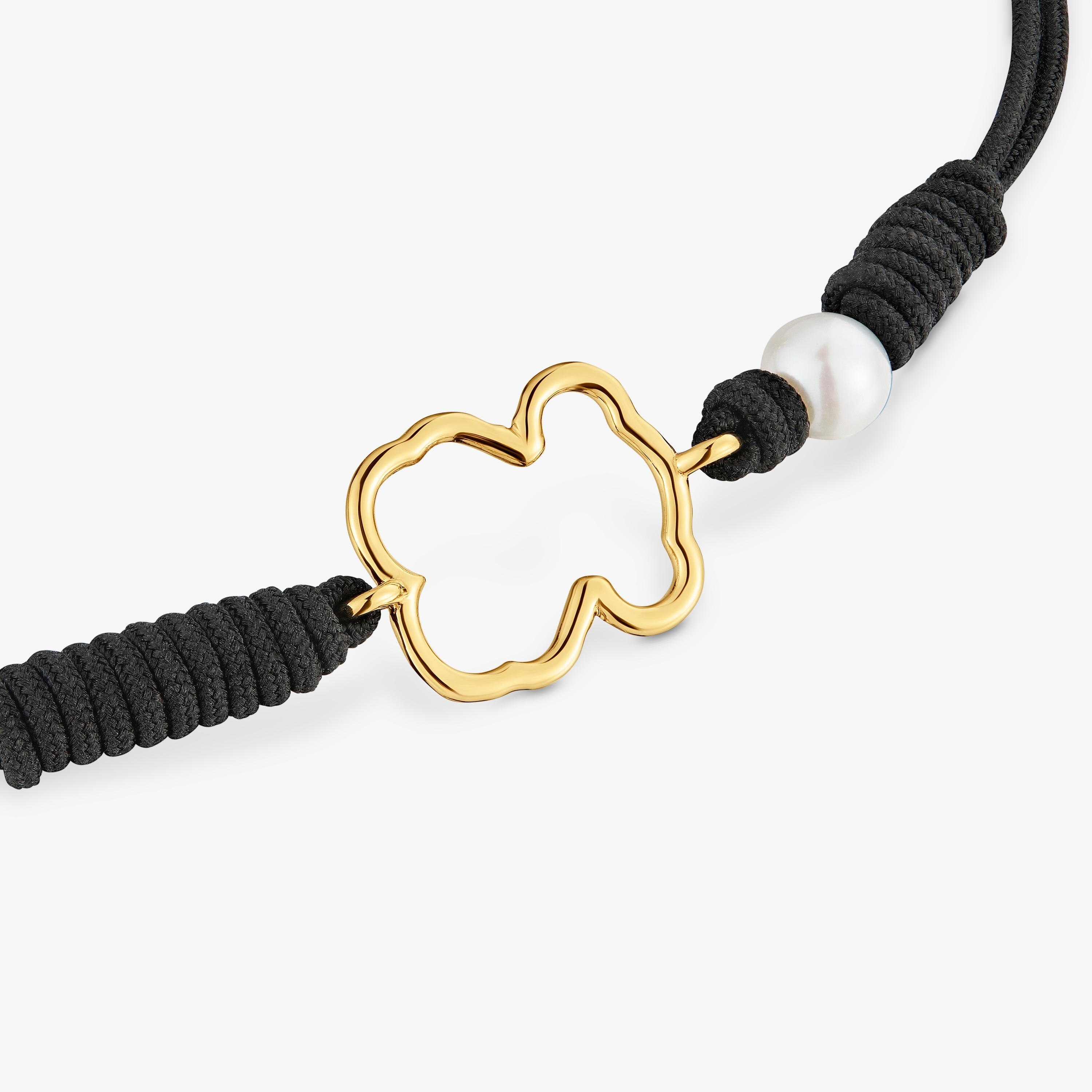 9kt gold, pearl and nylon Bear bracelet TOUS Silueta