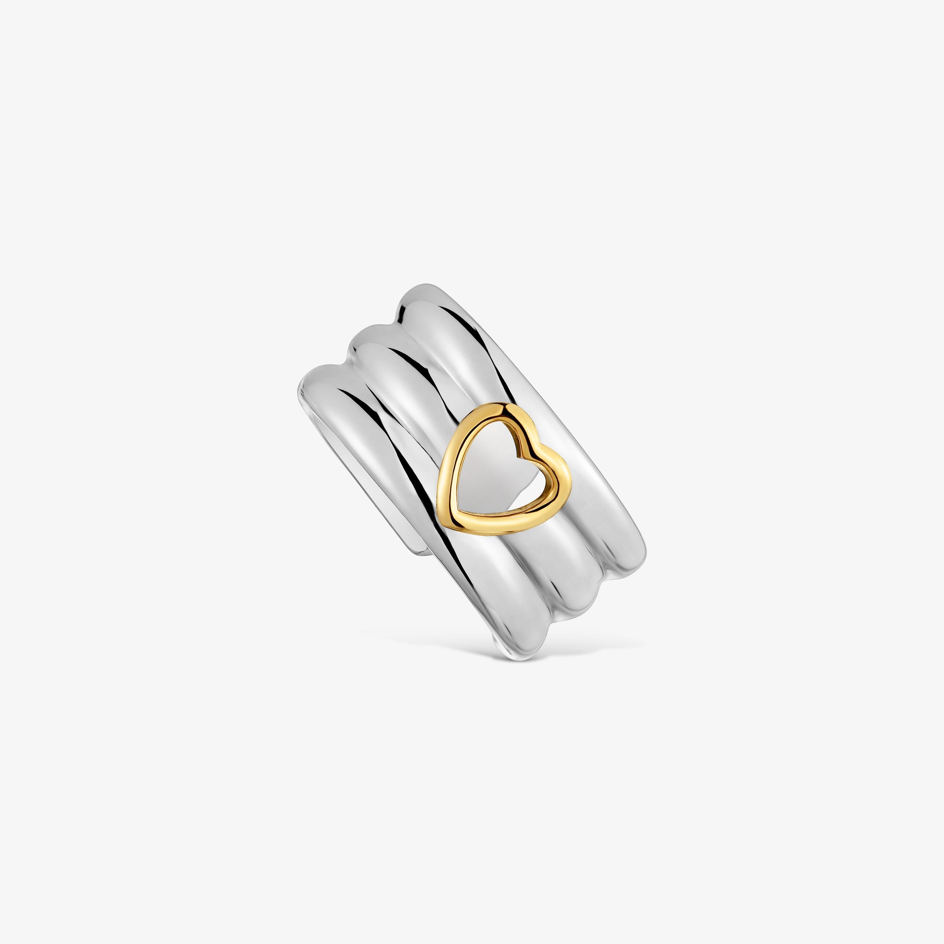 Steel Earcuff with two-tone heart TOUS Galia