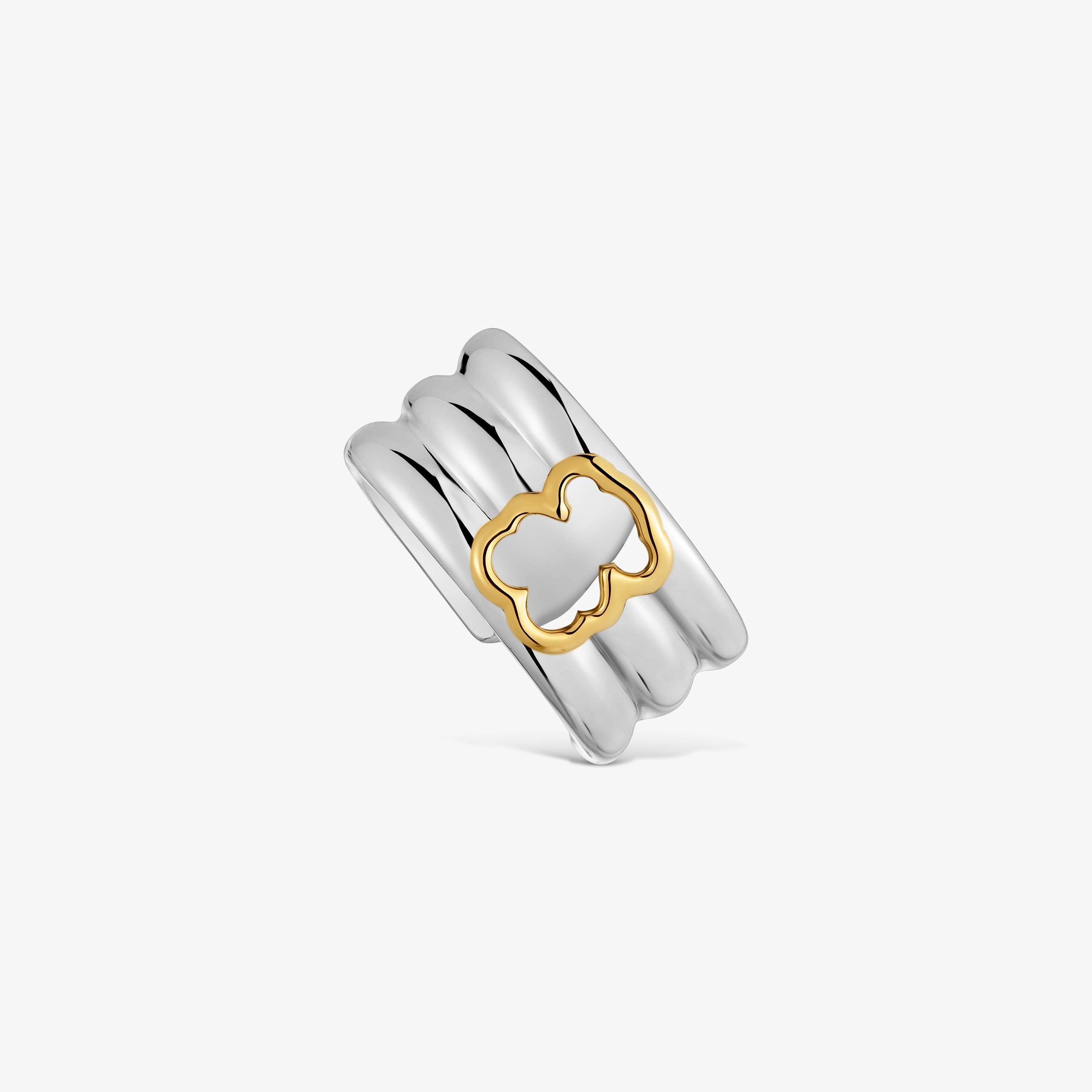 Steel Earcuff with two-tone bear TOUS Galia