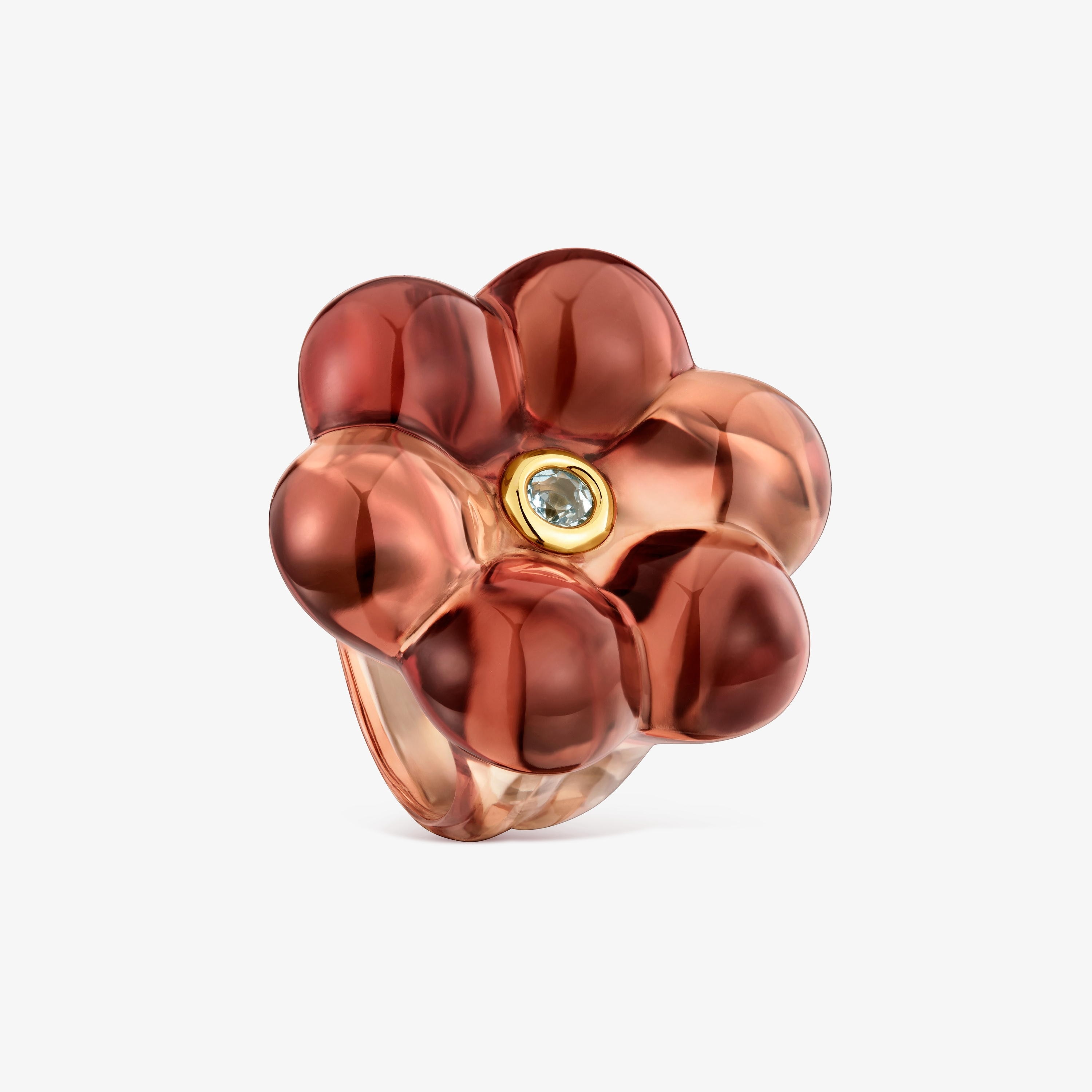 Resin and topaz flower Ring TOUS Bold Motif