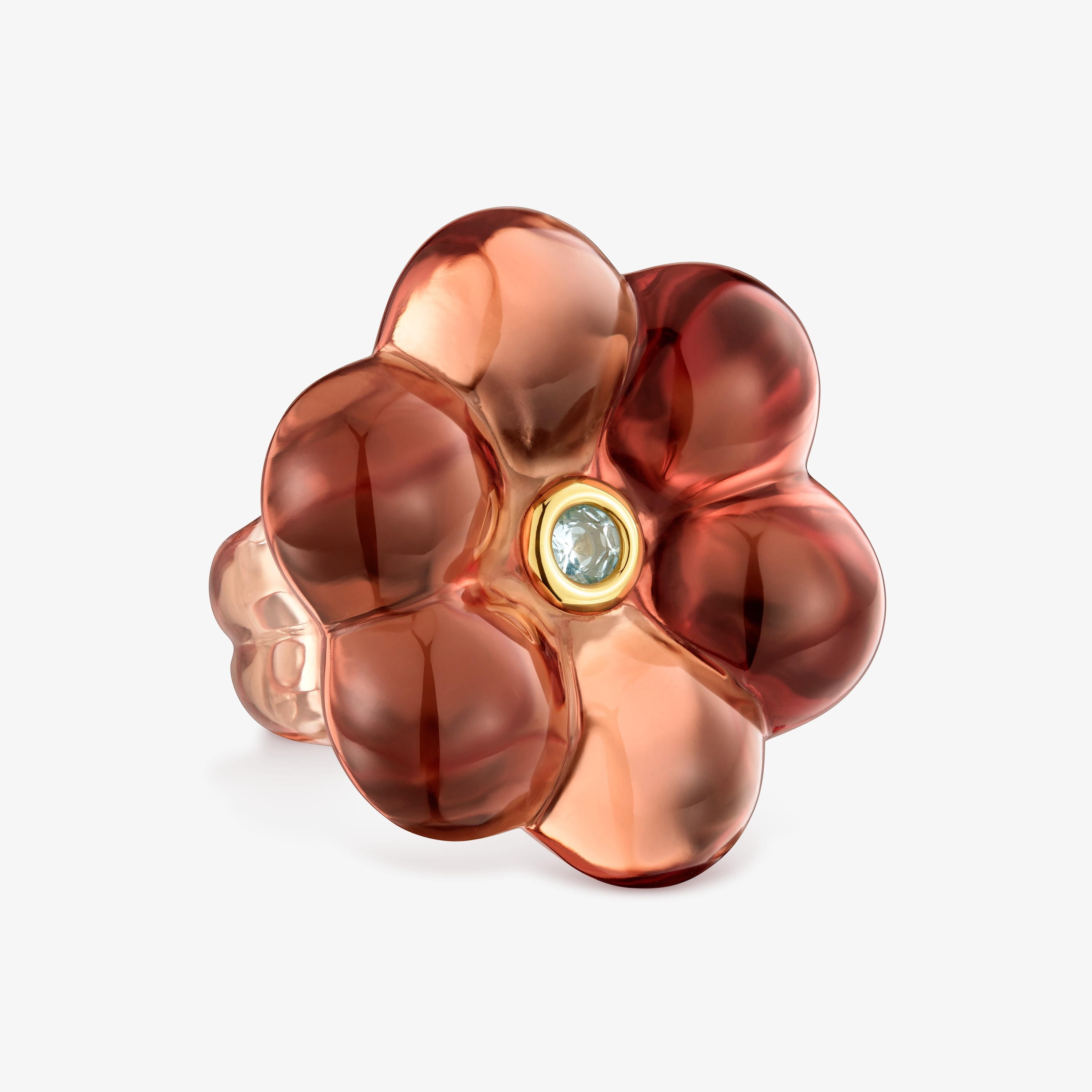 Resin and topaz flower Ring TOUS Bold Motif