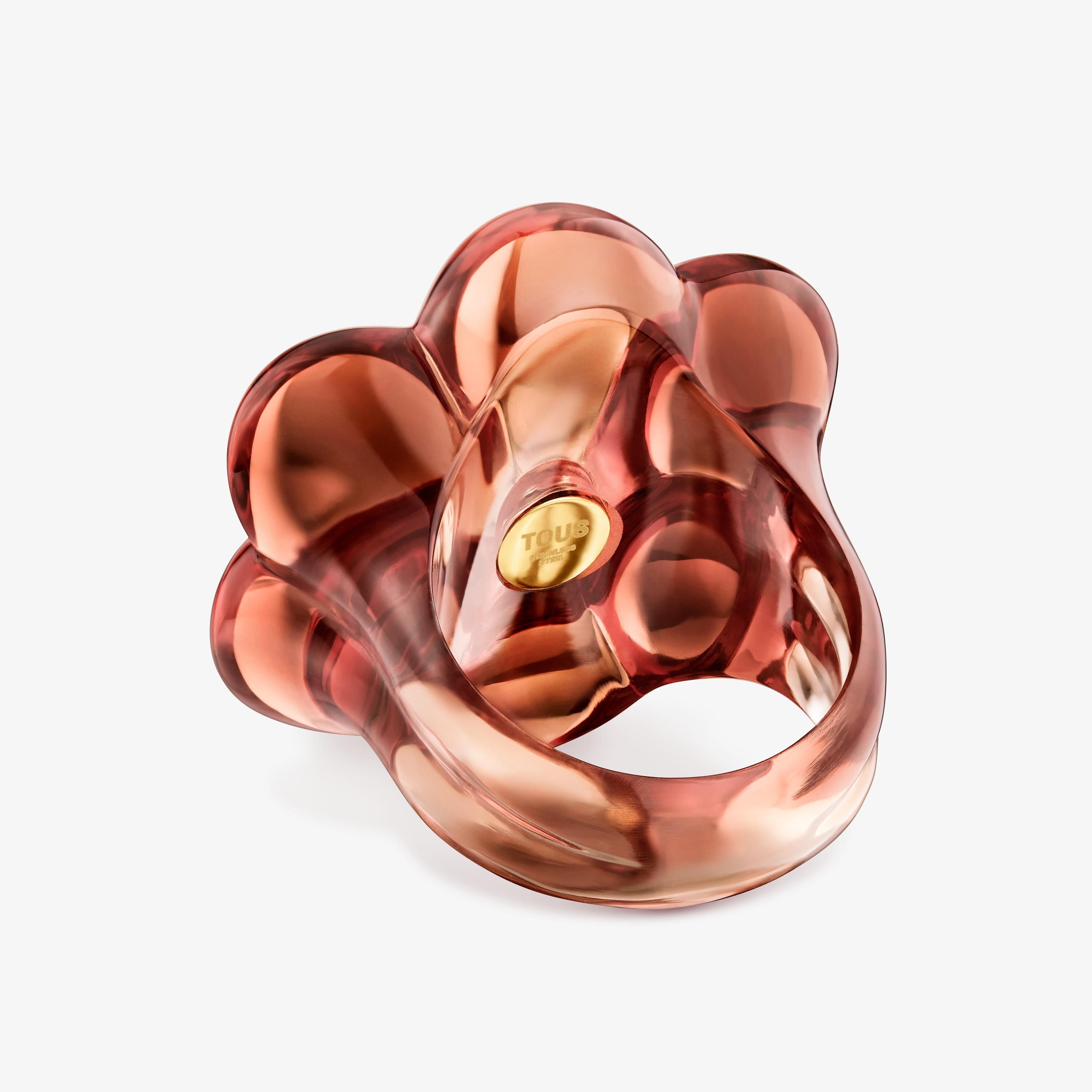 Resin and topaz flower Ring TOUS Bold Motif
