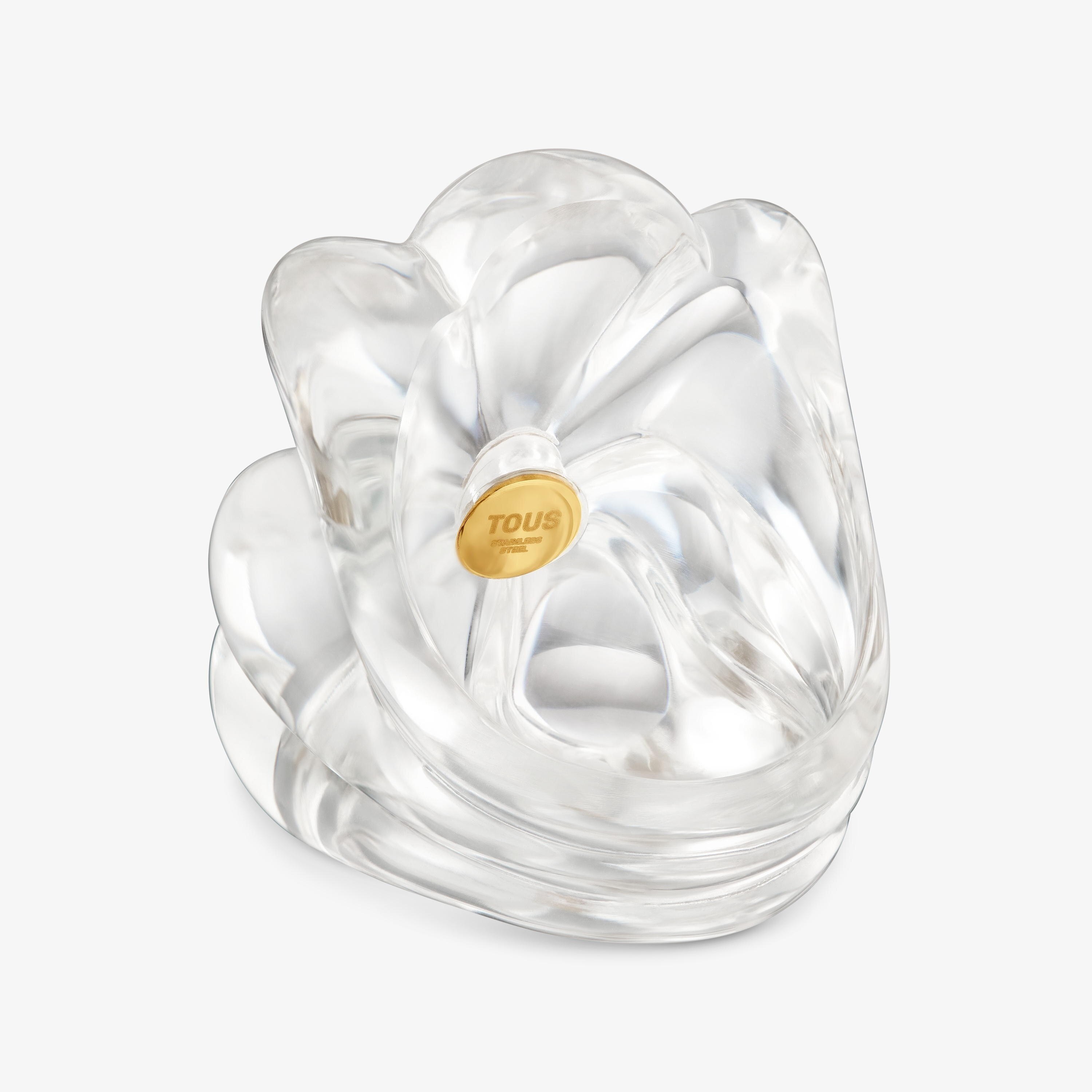 Resin and peridot bear Ring TOUS Bold Motif