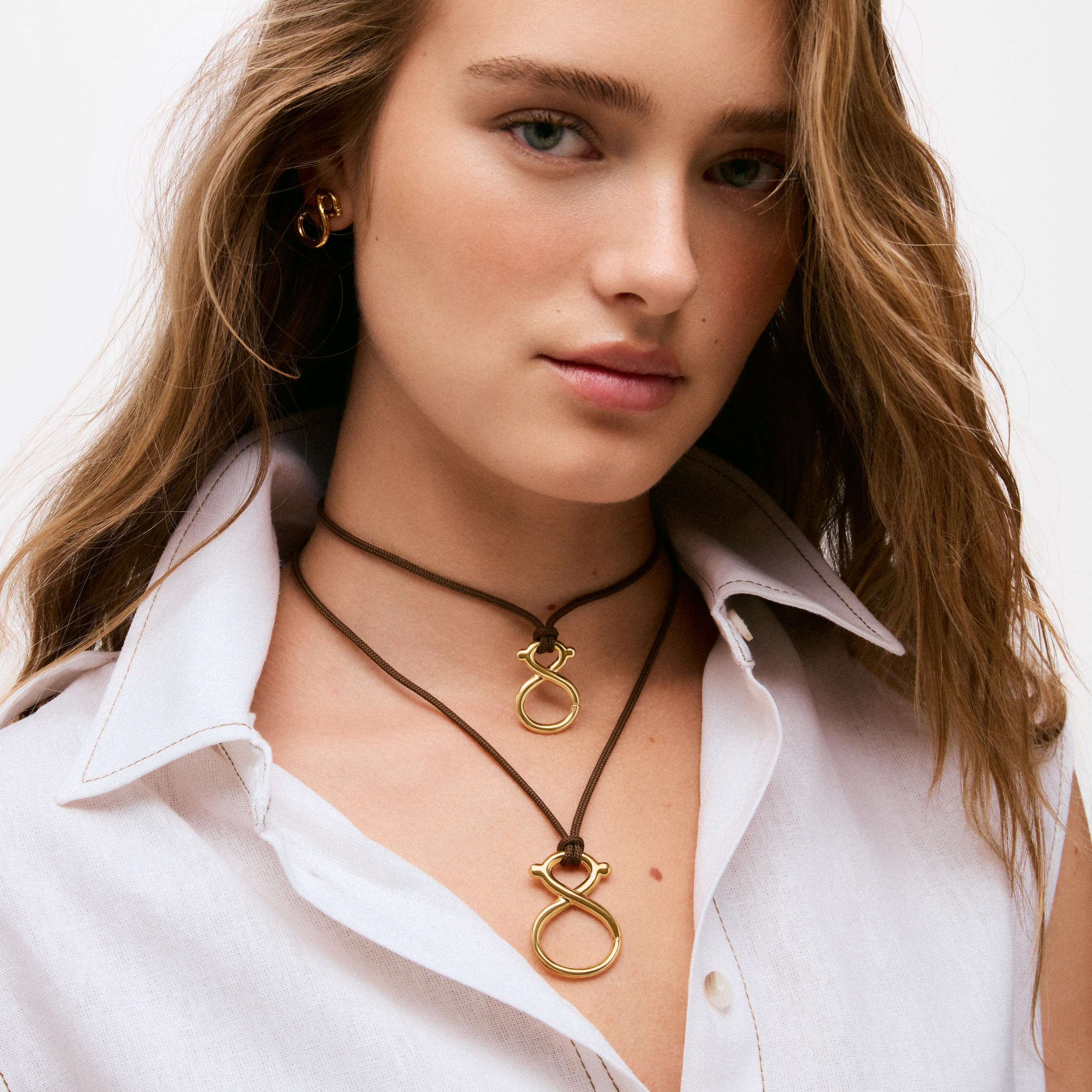 Long Necklace with 18kt gold vermeil and cord TOUS Infinity