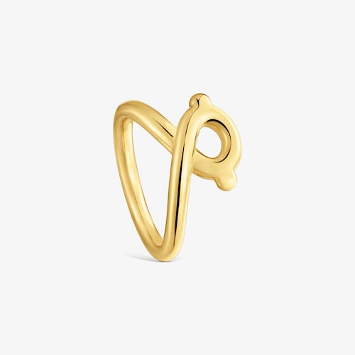 Anillo con ba&ntilde;o de oro 18 kt sobre plata TOUS Infinity