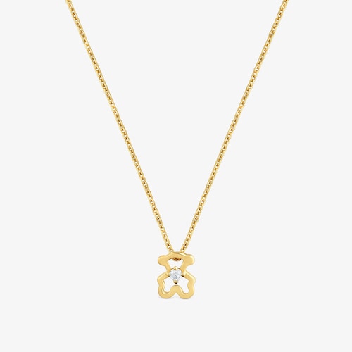 Collar oso de oro 9 kt y diamantes Kaos