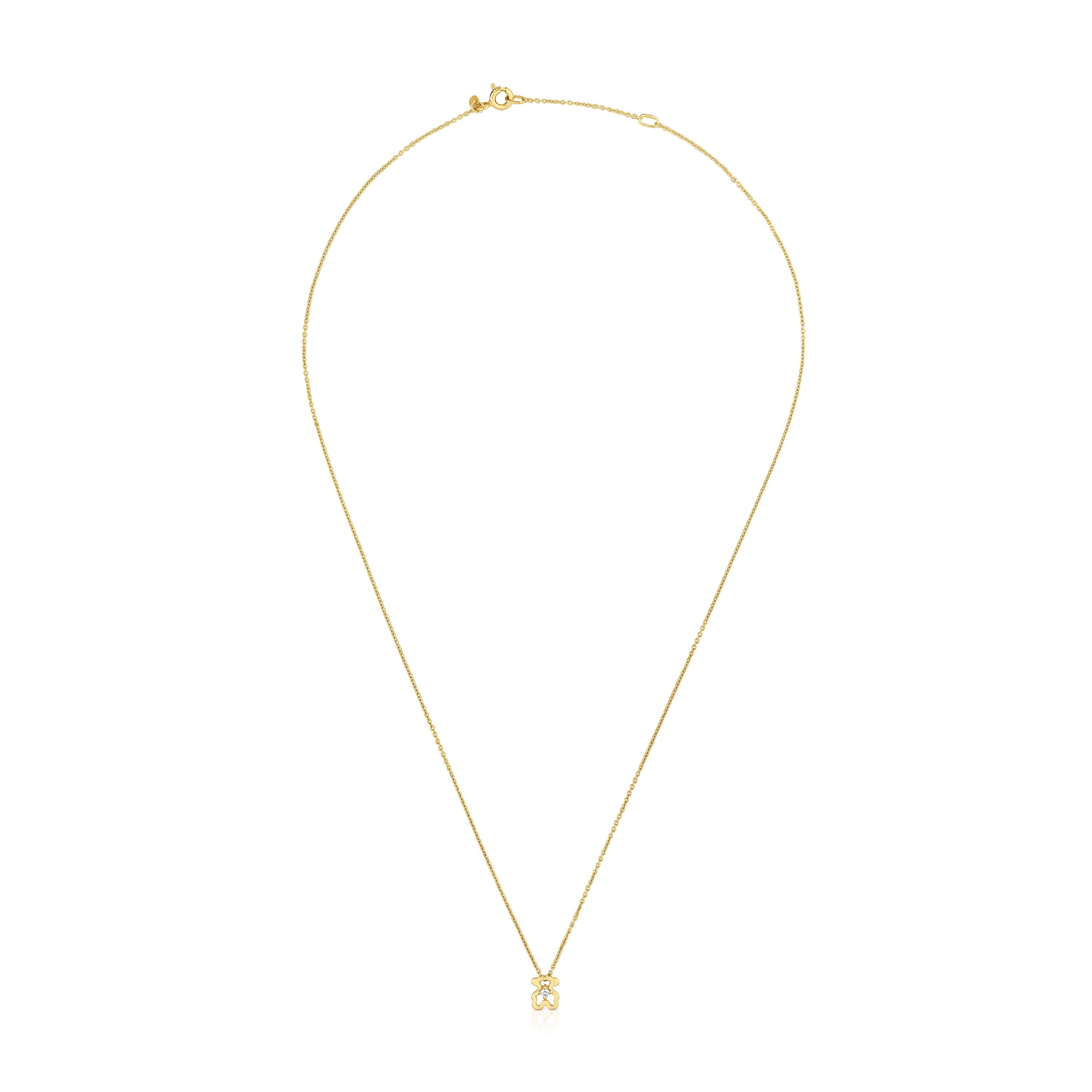 9kt gold and diamond Bear necklace TOUS Kaos