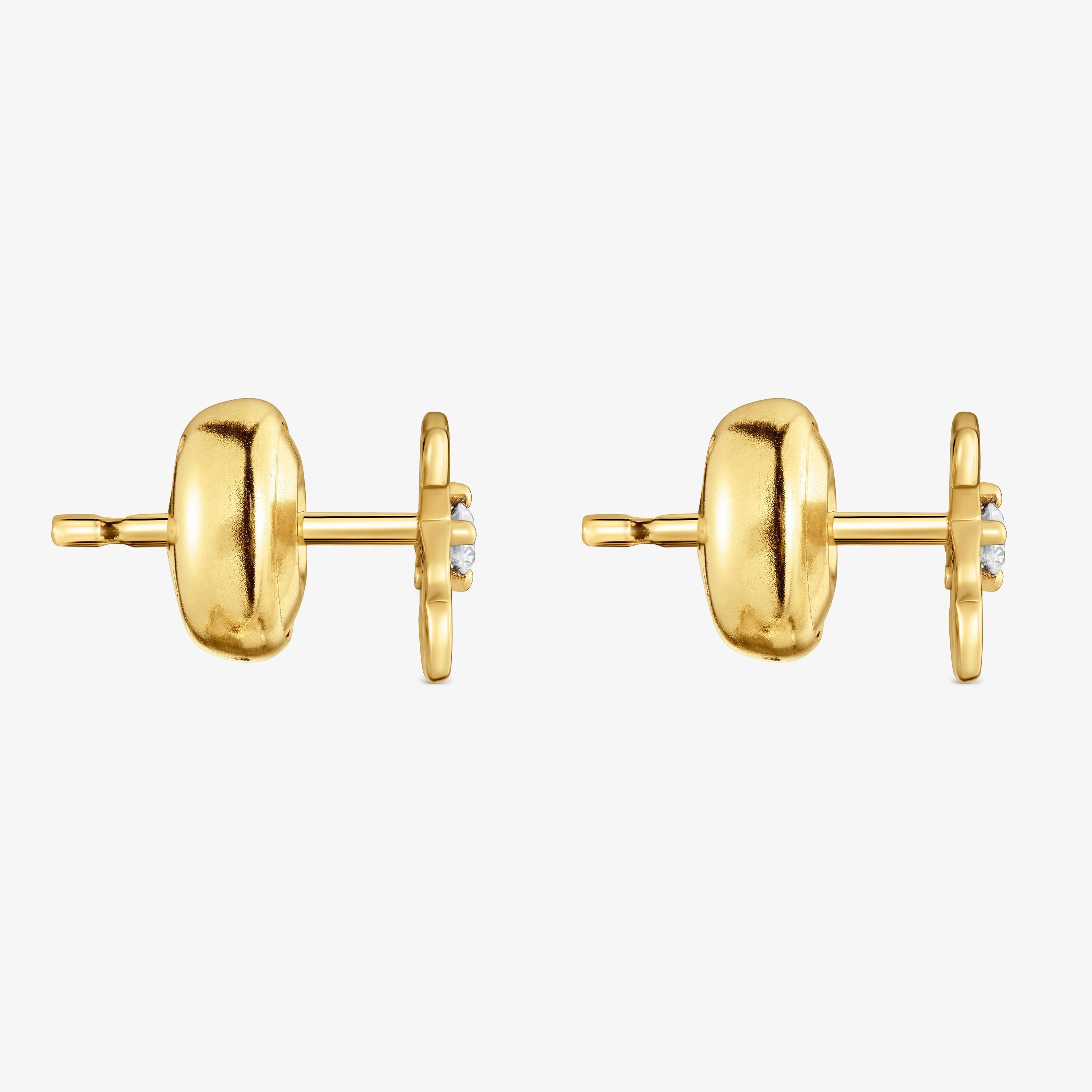 9kt gold and diamond Bear earrings TOUS Kaos