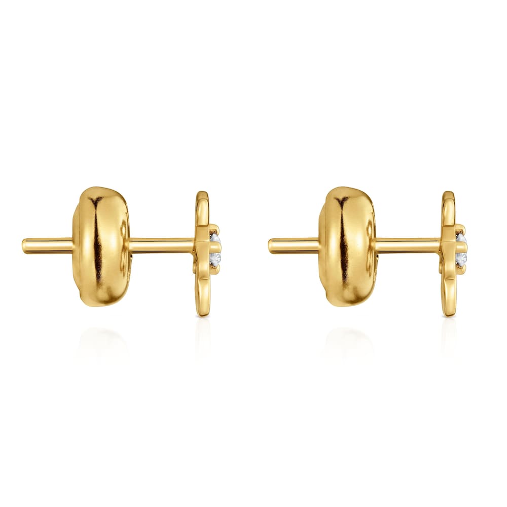Boucles d&rsquo;oreilles ourson en or 9&nbsp;ct et diamants TOUS Kaos