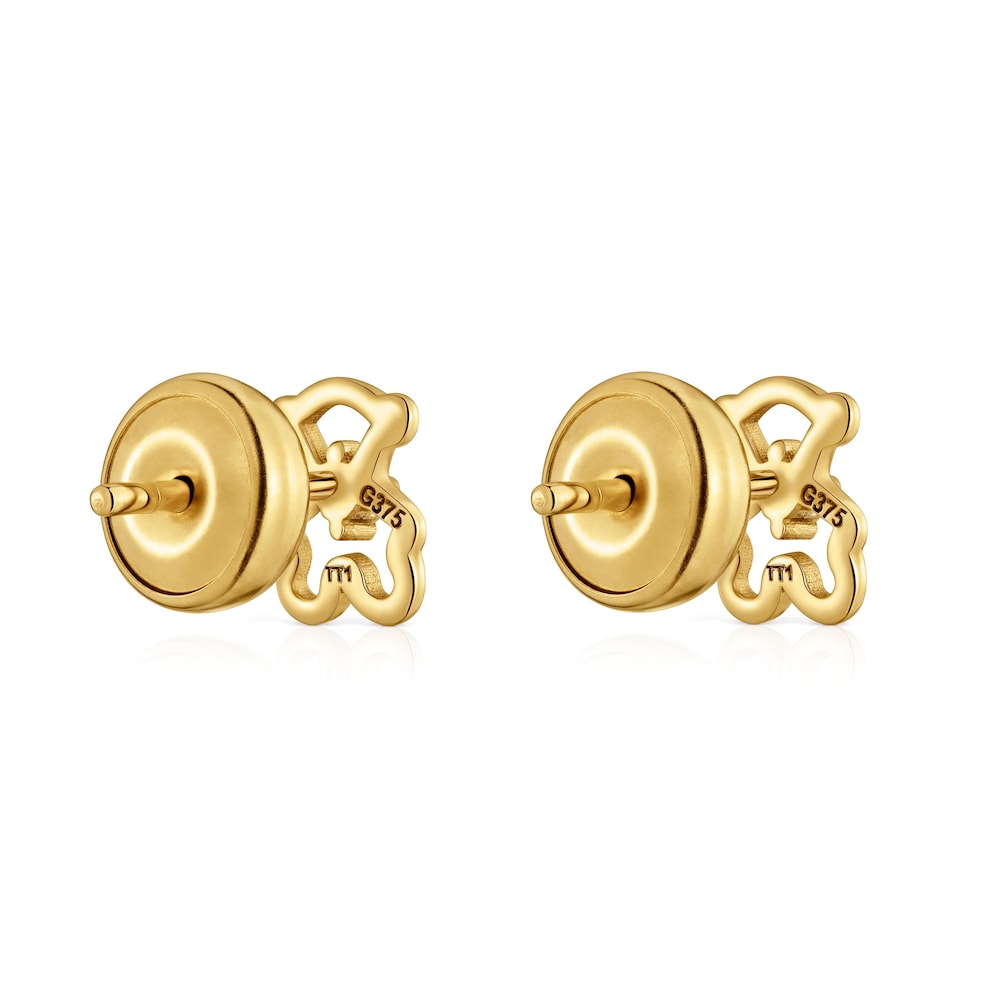 Boucles d&rsquo;oreilles ourson en or 9&nbsp;ct et diamants TOUS Kaos
