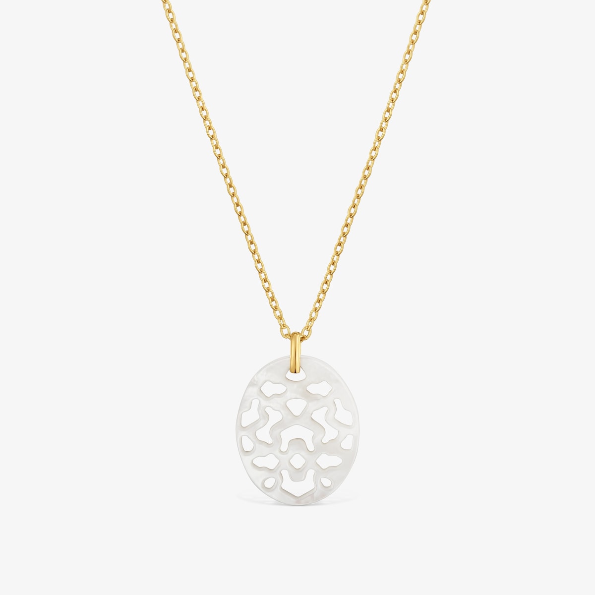 Collar De Oro 9 Kt Y Nácar Kaos Nacar