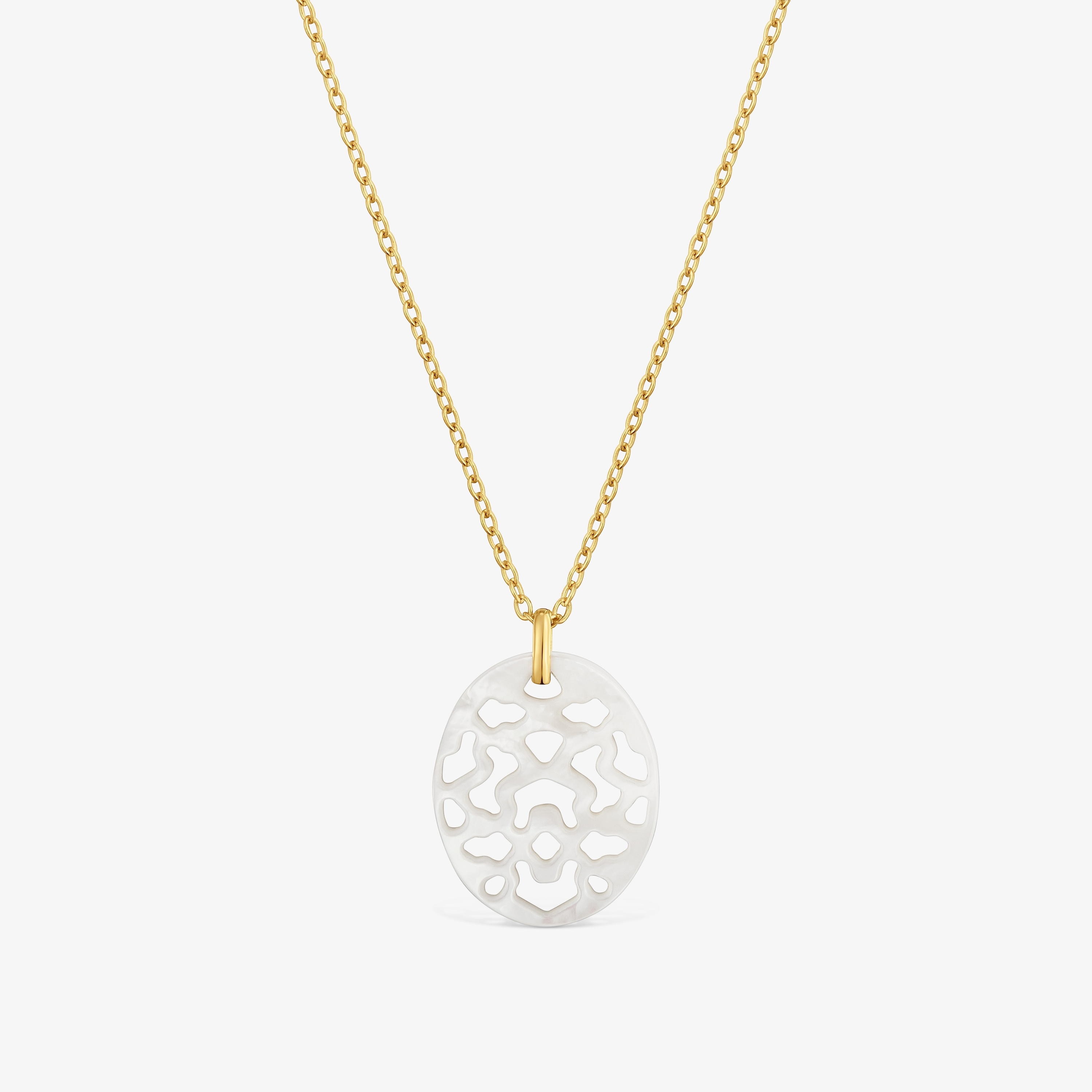 9kt gold and mother-of-pearl Necklace TOUS Kaos Nacar