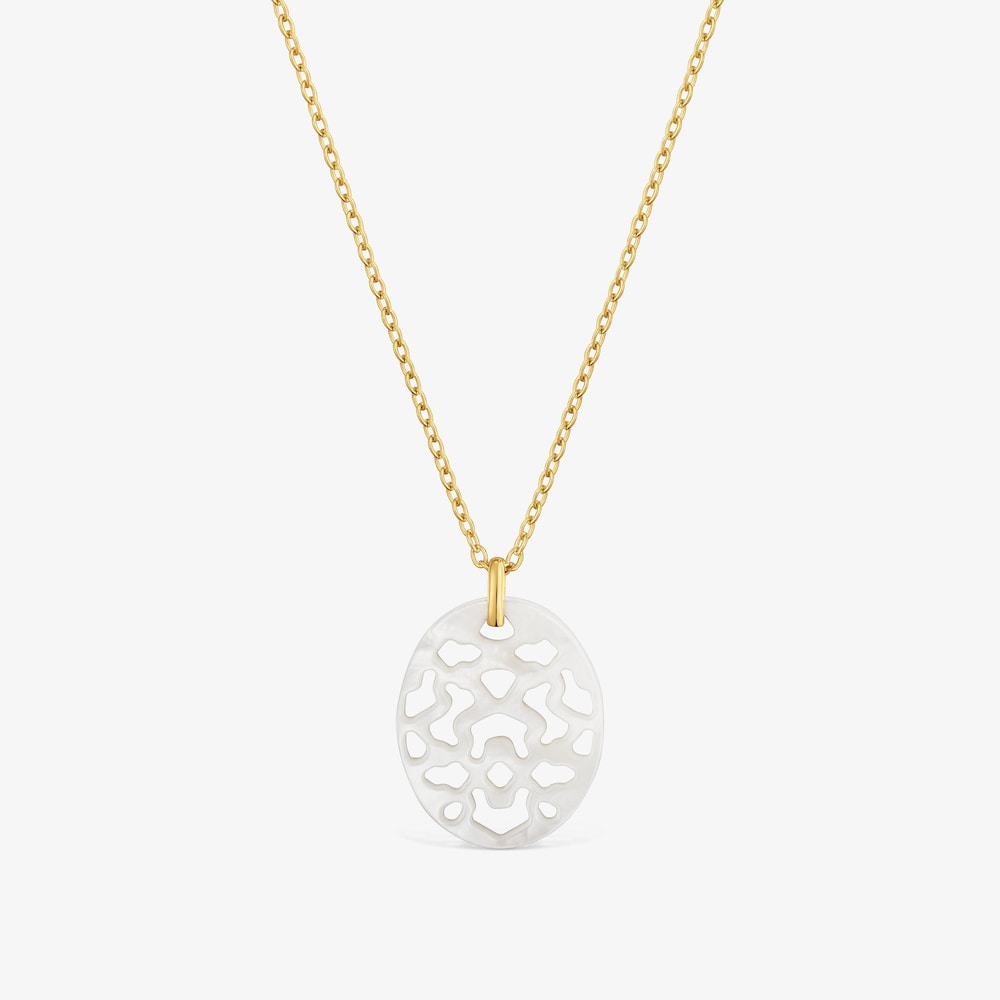 Collar de oro 9 kt y n&aacute;car Kaos Nacar