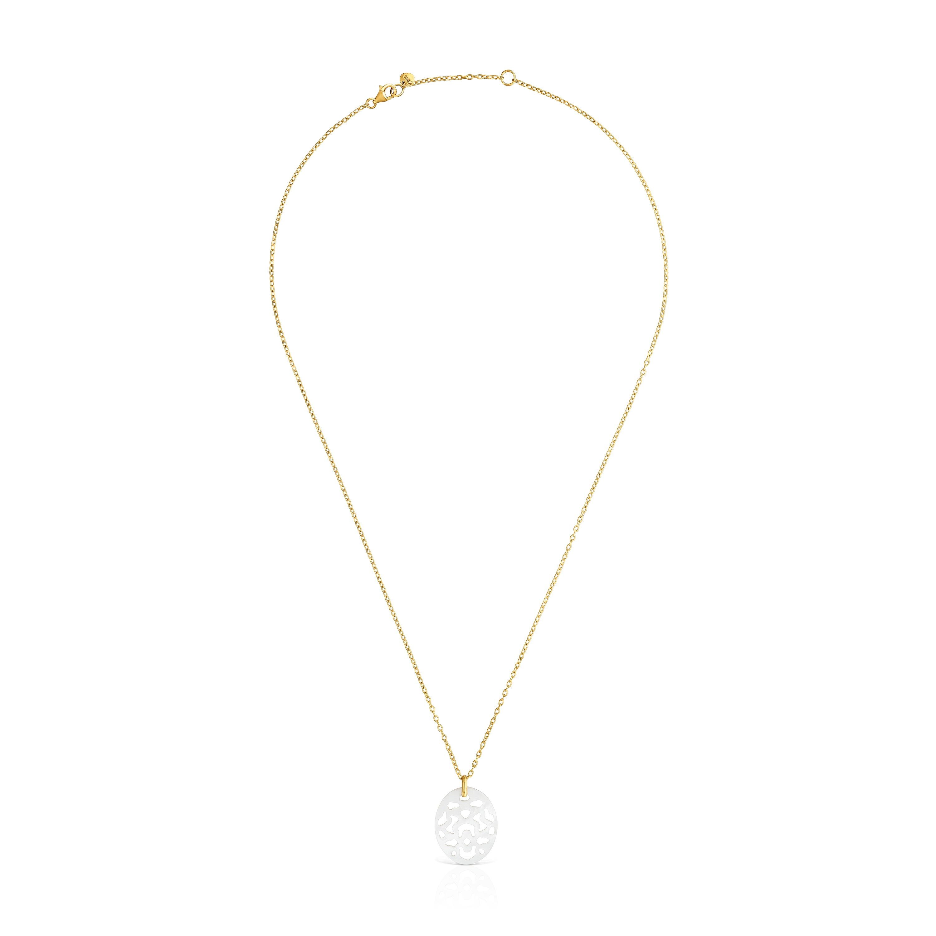9kt gold and mother-of-pearl Necklace TOUS Kaos Nacar