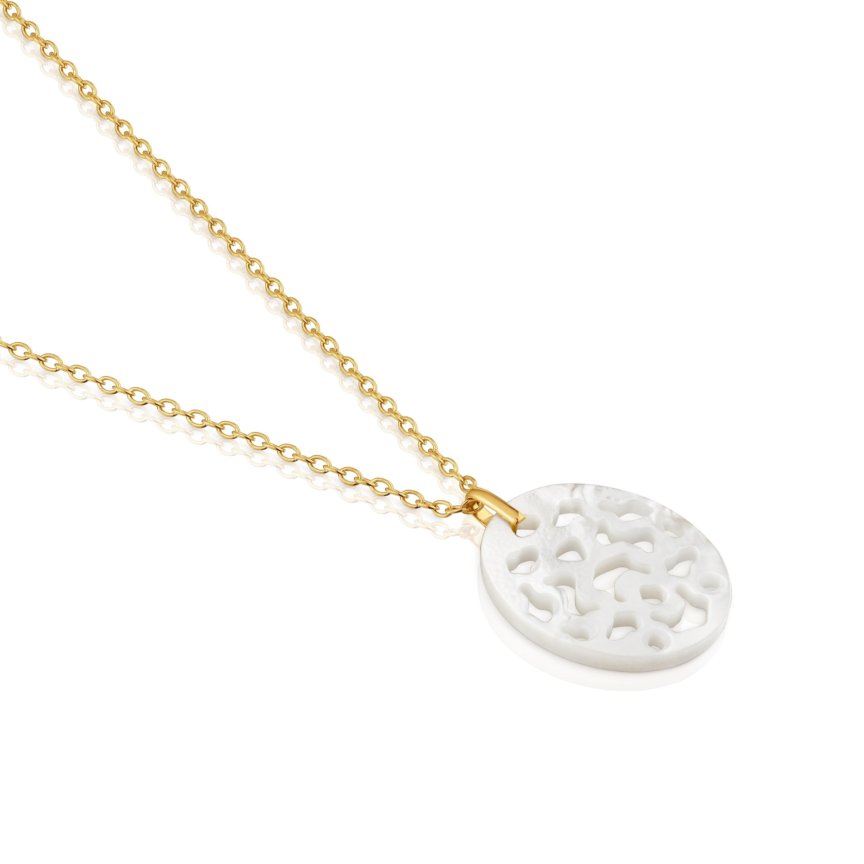 9kt gold and mother-of-pearl Necklace TOUS Kaos Nacar