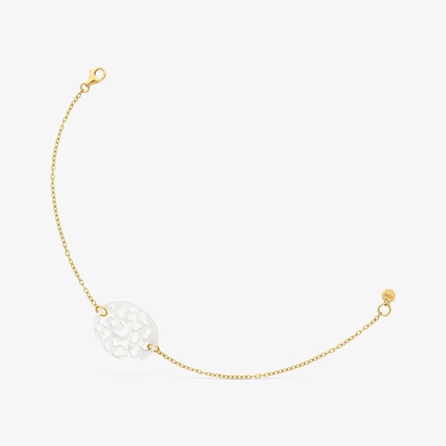 Pulsera de oro 9 kt y n&aacute;car Kaos Nacar