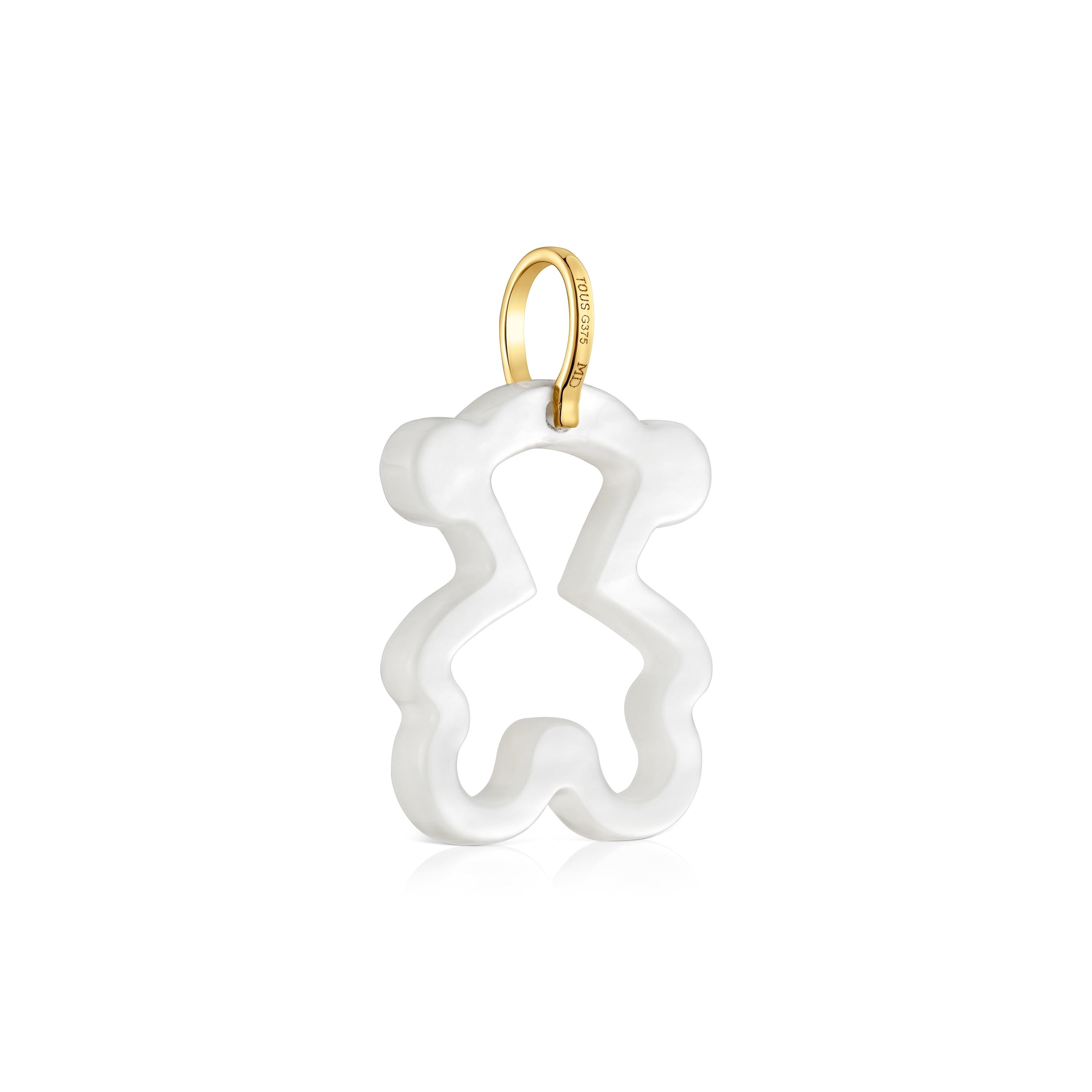 9kt gold and mother-of-pearl Pendant TOUS Kaos Nacar
