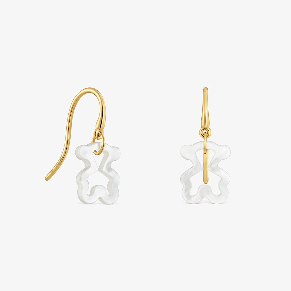 Pendientes de oro 9 kt y n&aacute;car Kaos Nacar