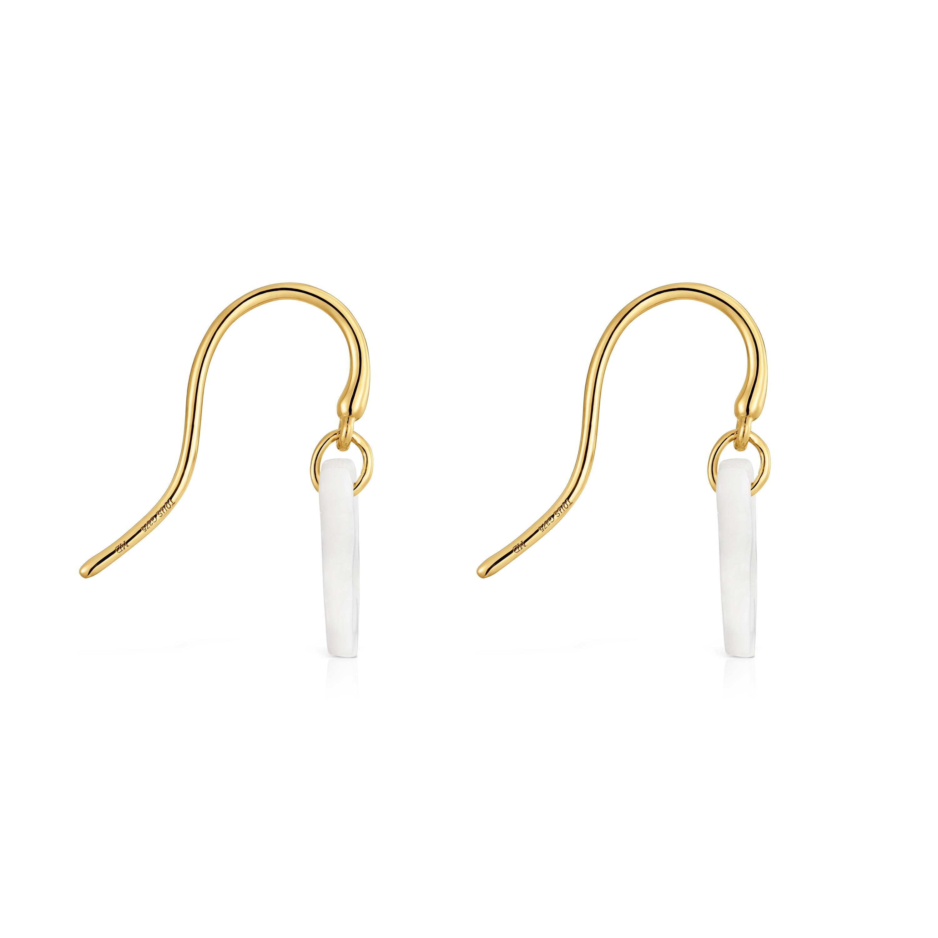 9kt gold and mother-of-pearl Earrings TOUS Kaos Nacar