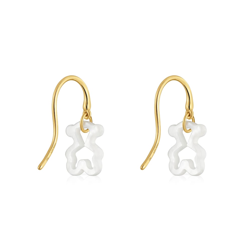 9kt gold and mother-of-pearl Earrings TOUS Kaos Nacar