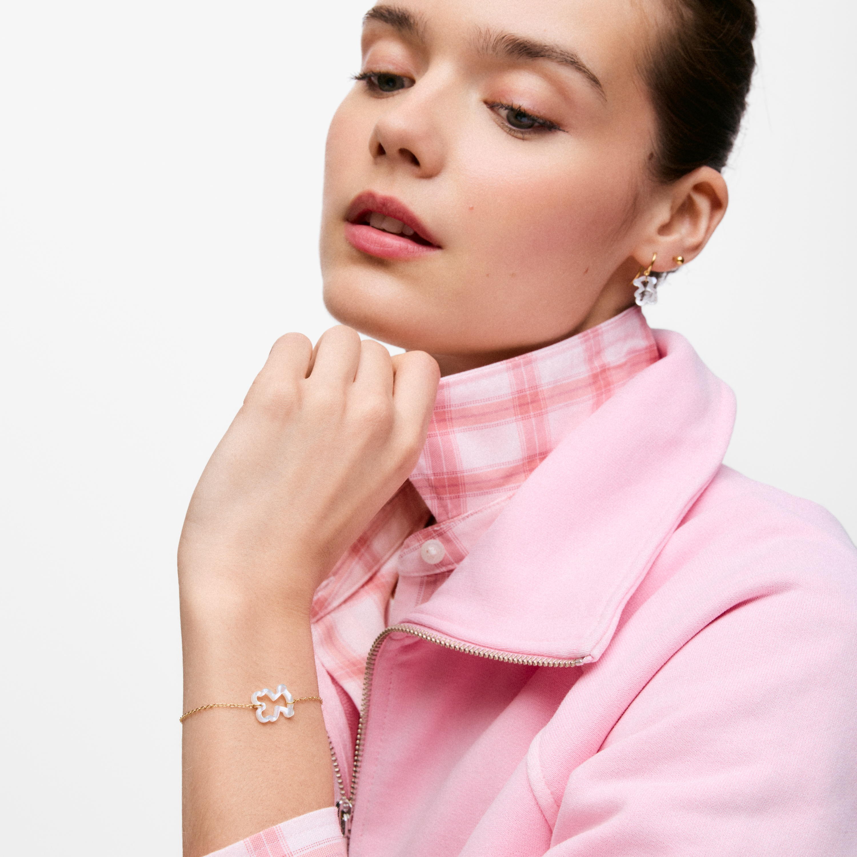 9kt gold and mother-of-pearl Bear bracelet TOUS Kaos Nacar