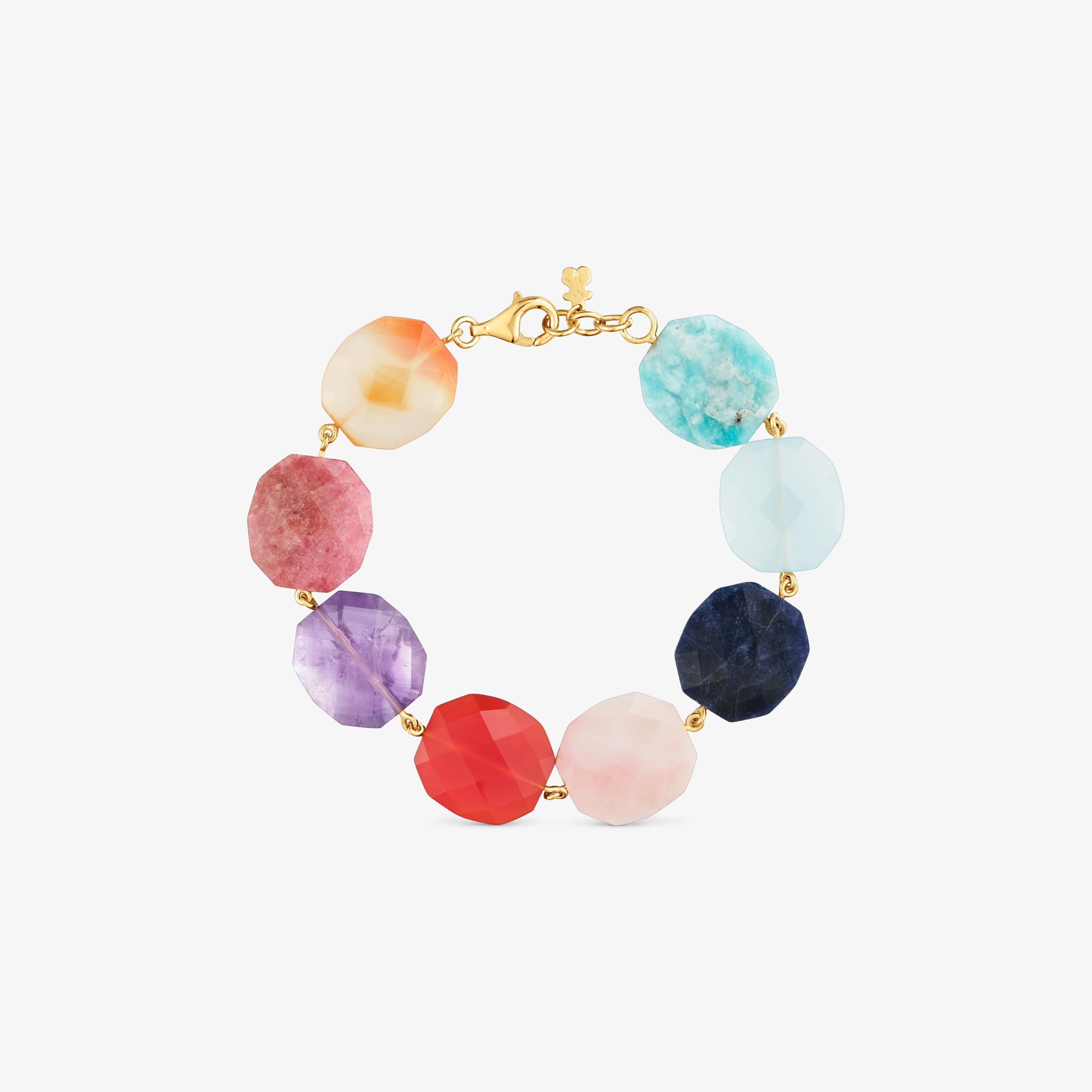 Bracelet with 18kt gold vermeil and gemstones TOUS Bold Motif