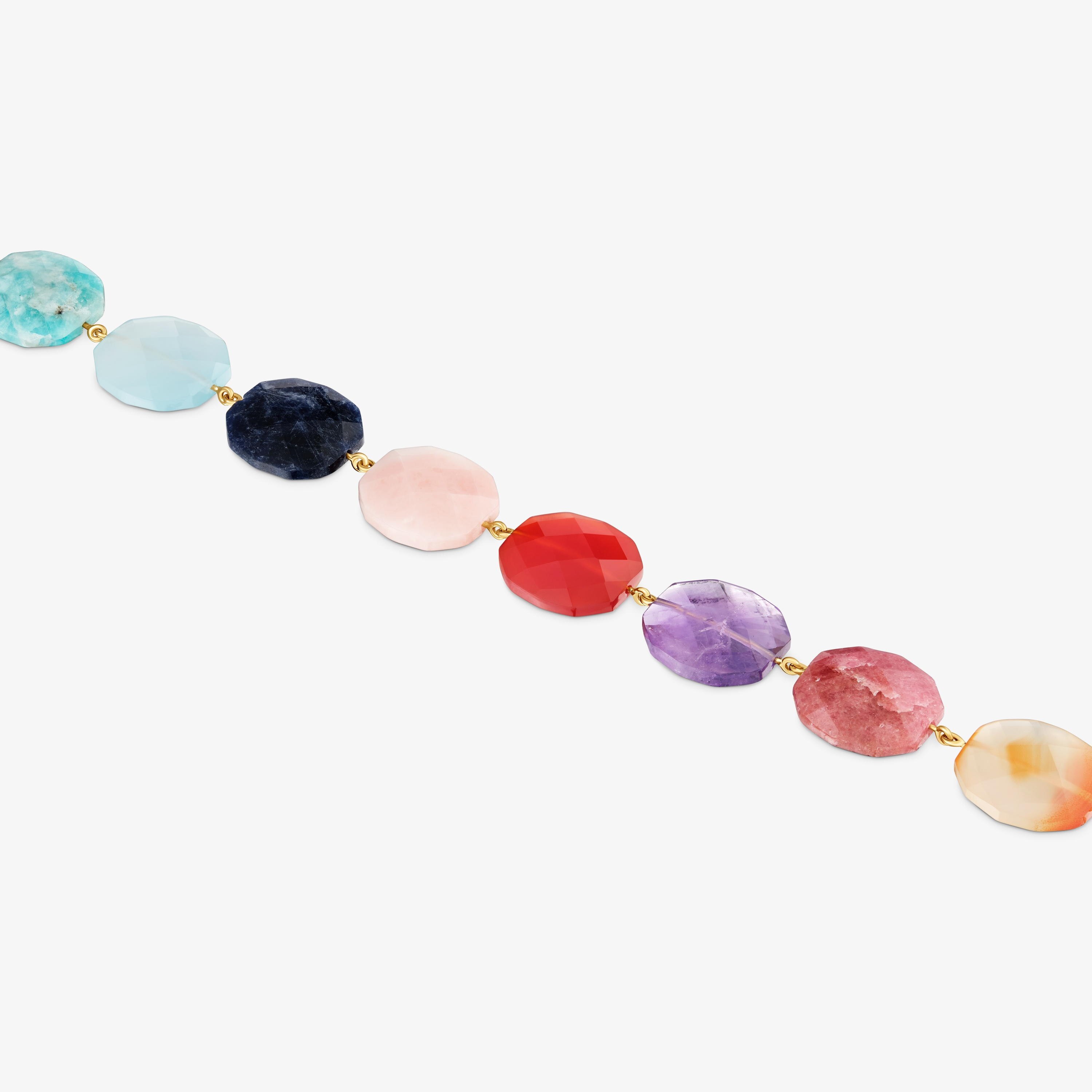 Bracelet with 18kt gold vermeil and gemstones TOUS Bold Motif