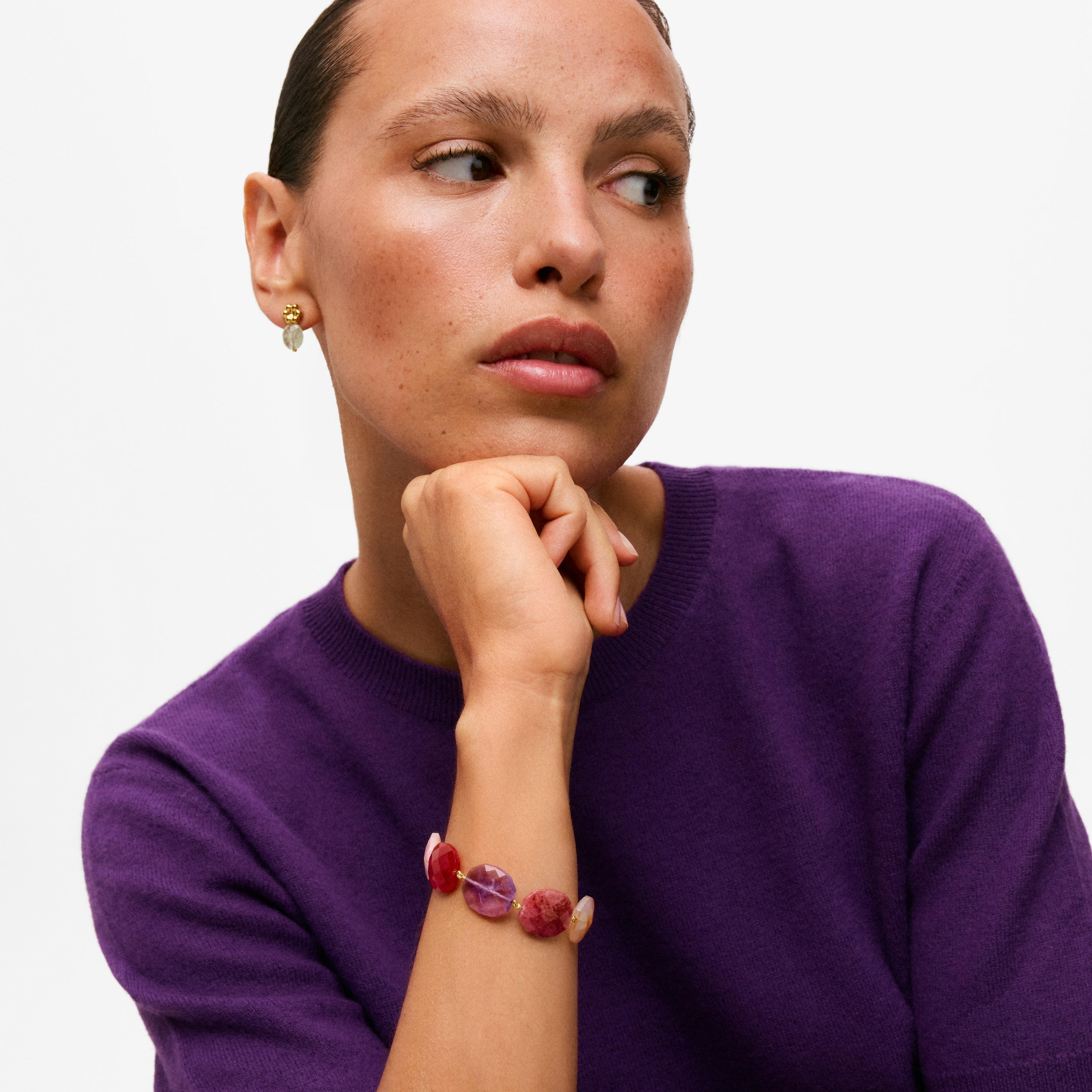 Bracelet with 18kt gold vermeil and gemstones TOUS Bold Motif